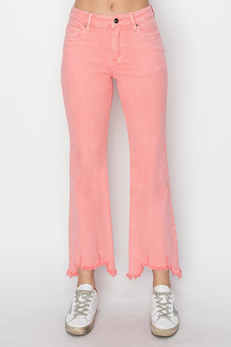 Mid Rise Straight Jeans Flamingo