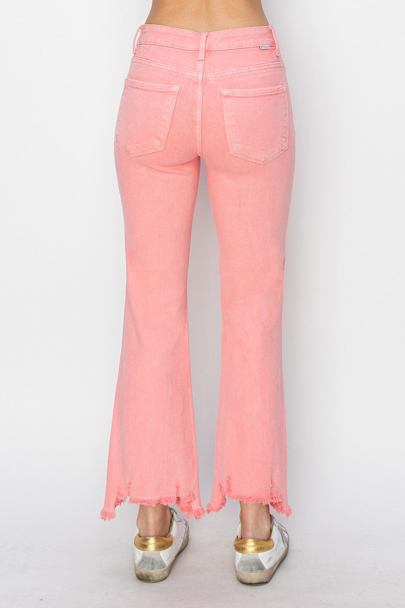 Mid Rise Straight Jeans Flamingo