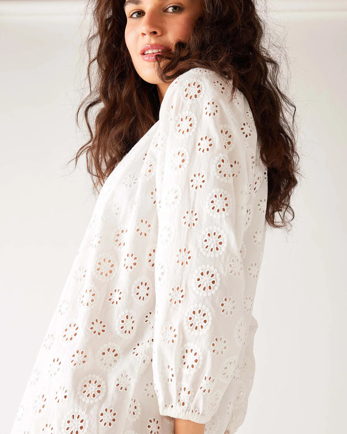 Daisy Eyelet Coverup White K. McCarthy