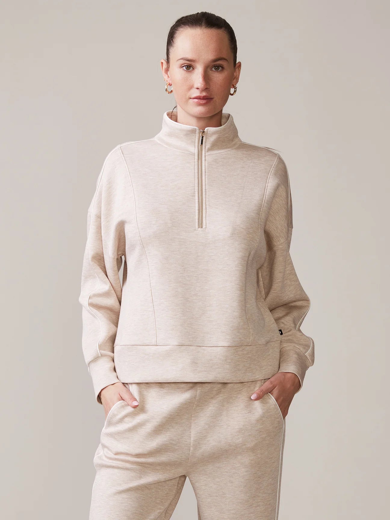 Half Zip Pullover I Vanilla Wheat