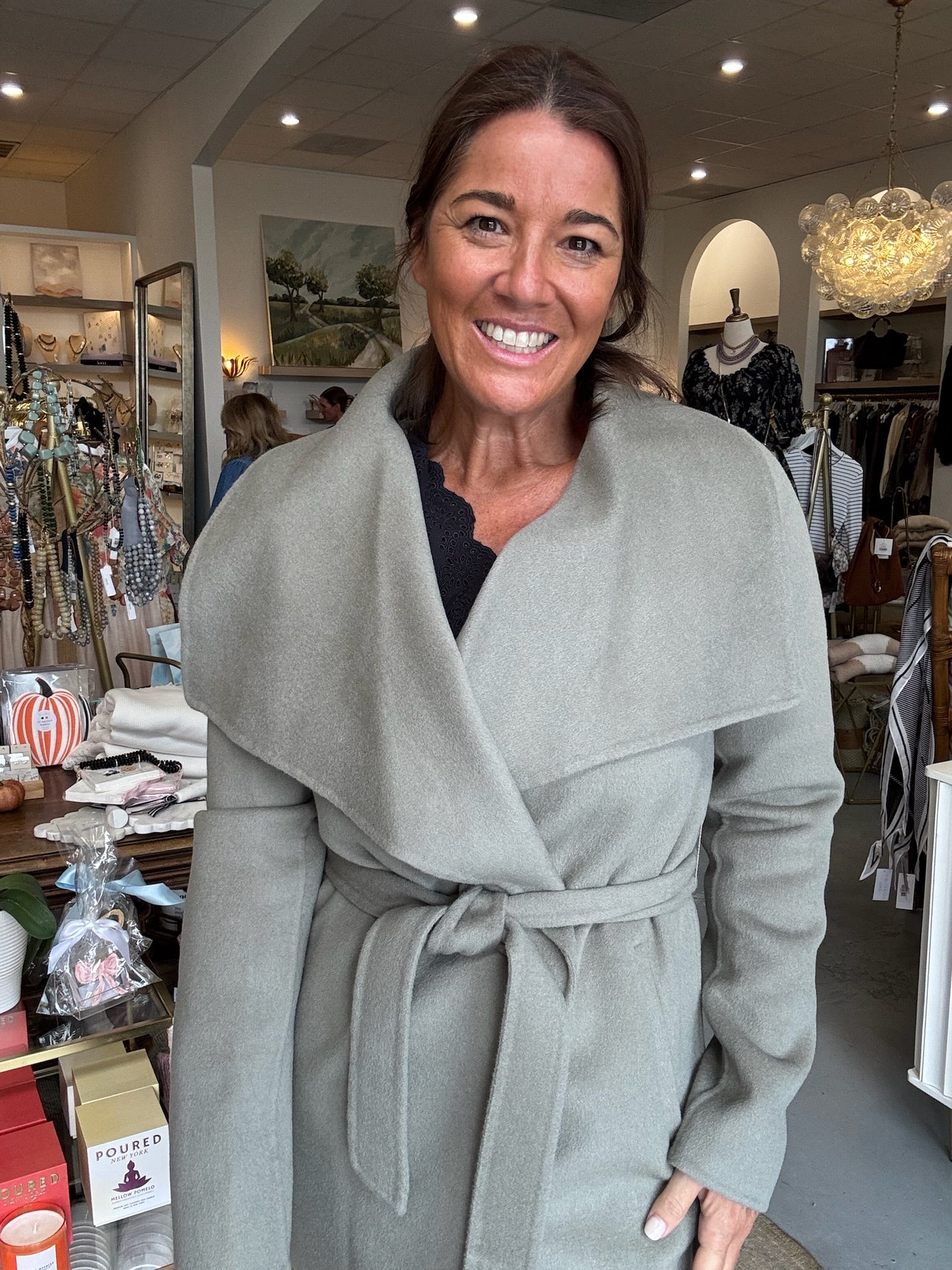 Bridgette Light Wool Coat I Sagebrush