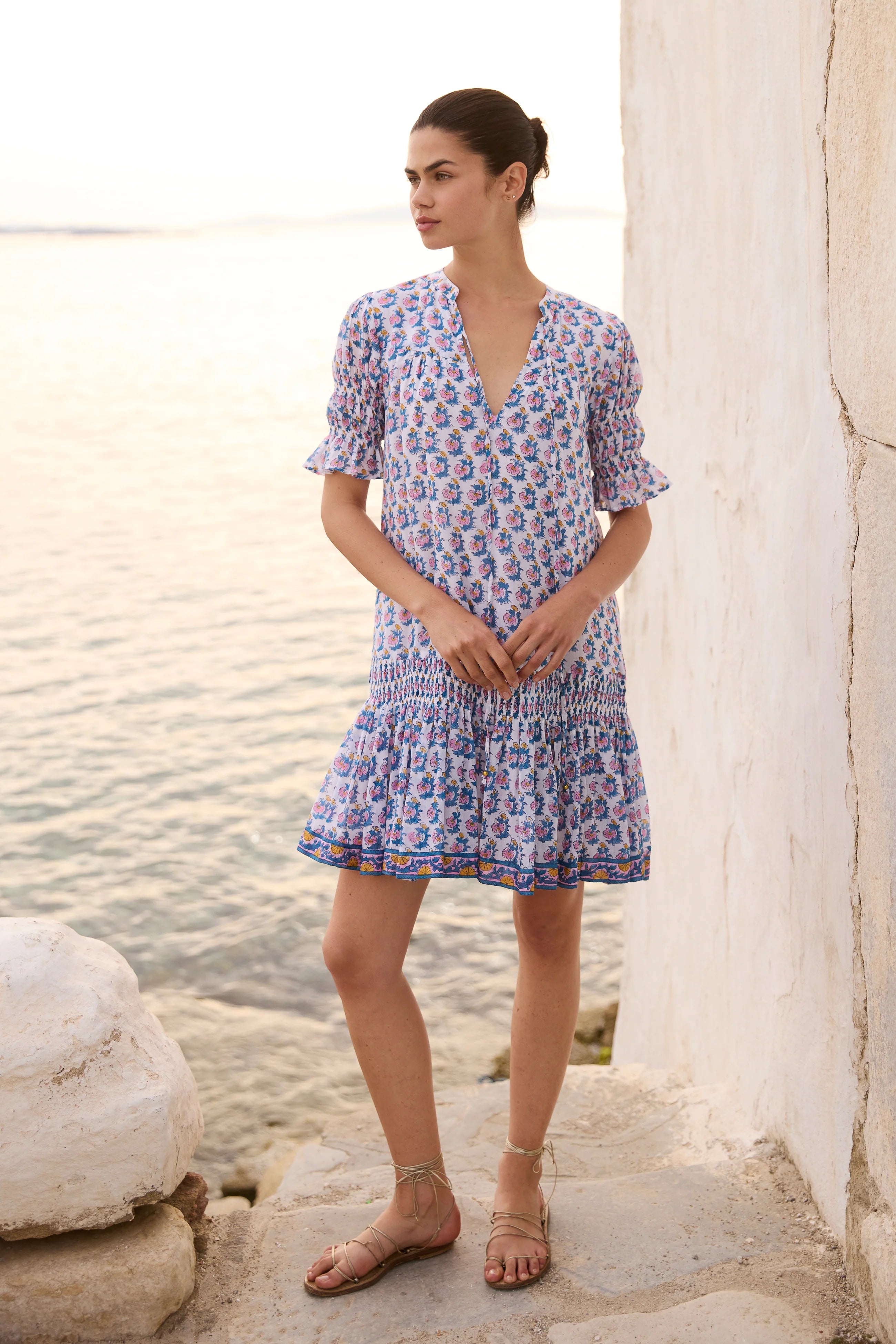 Smocked Drop Mini | Crocus Blue
