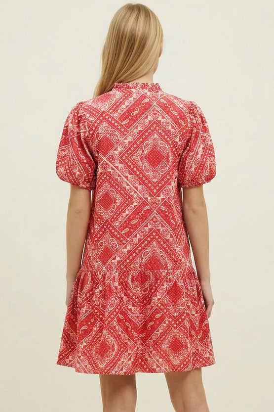 Taylor Bandana Dress | Red