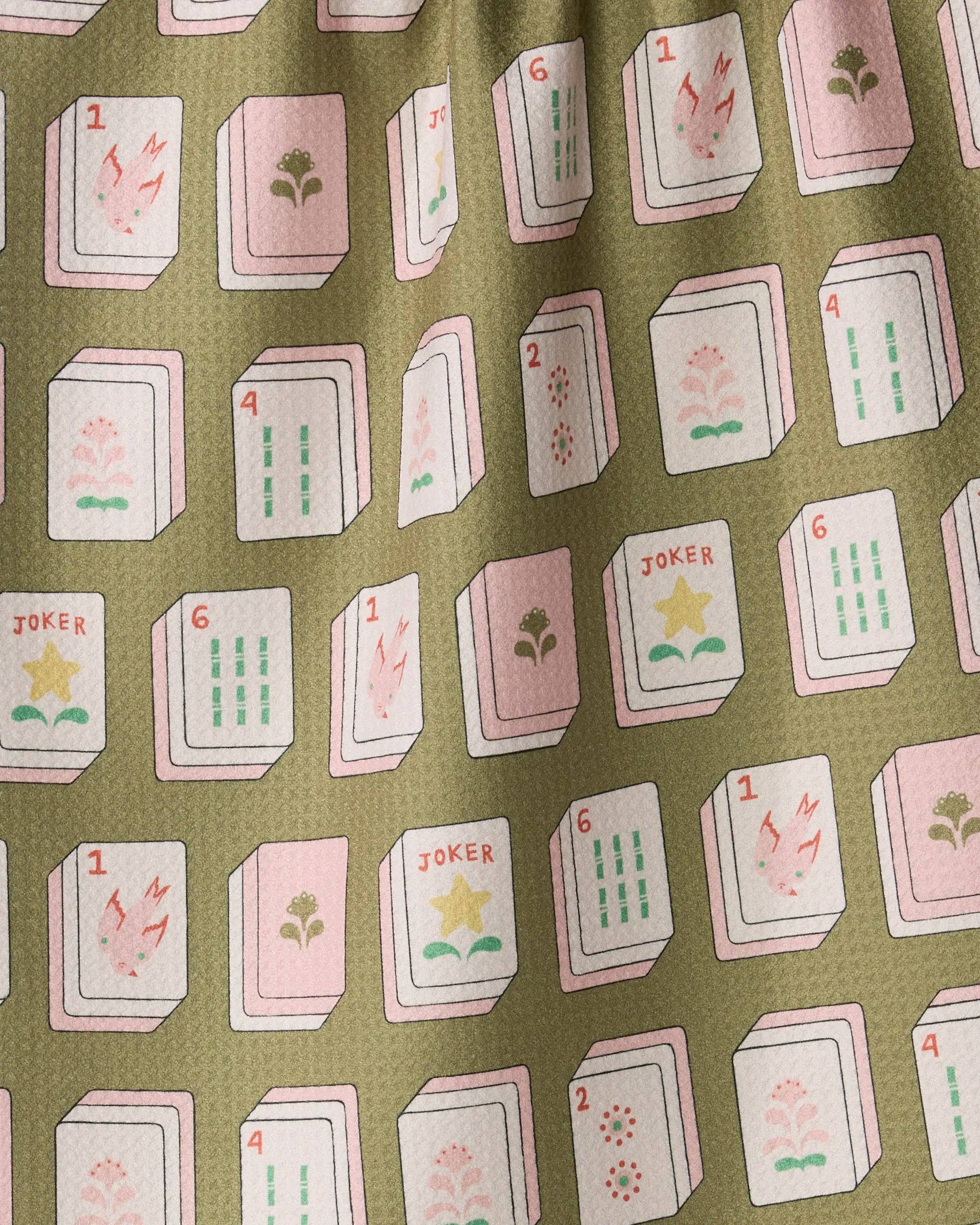 Kitchen Tea Towel | Mahjong Green