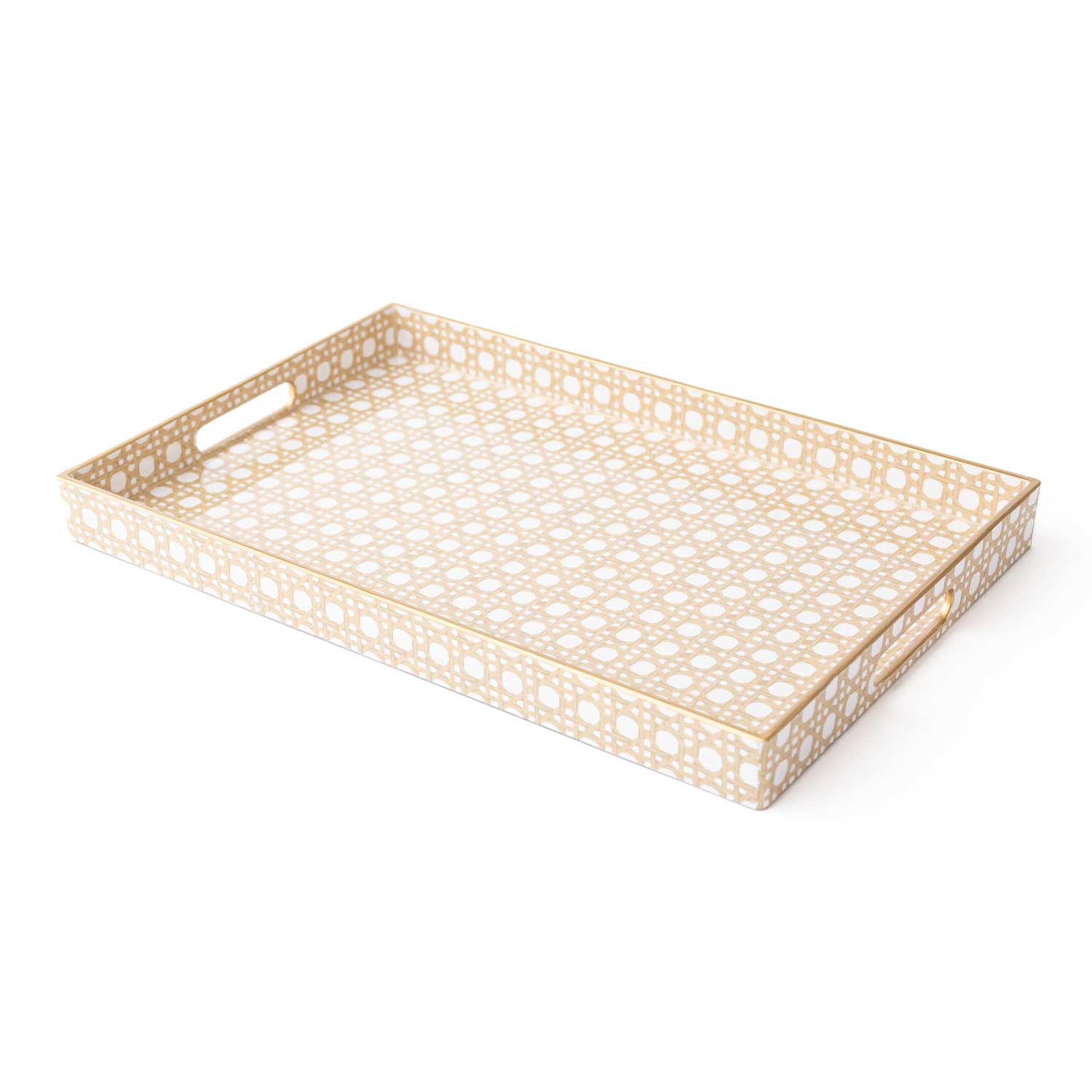 Serving Tray | Tan Cane Print