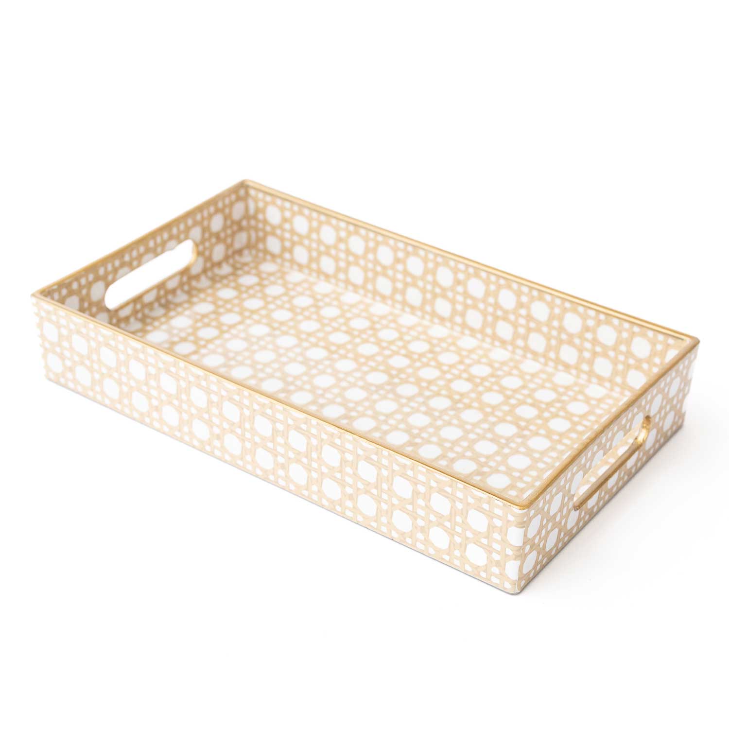 Vanity Tray |Tan Cane Resin