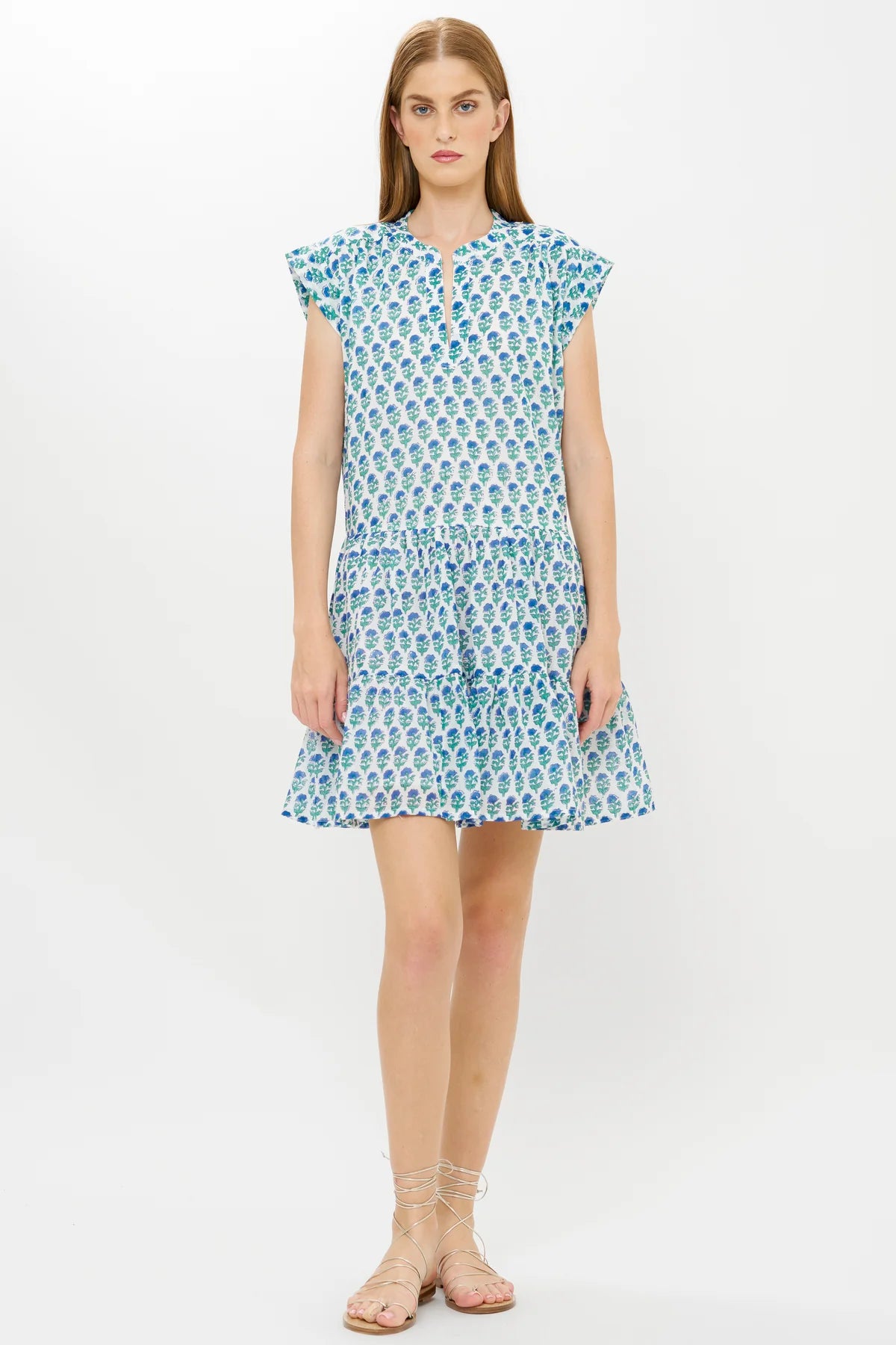 Roll Sleeve Dress | Boti Blue