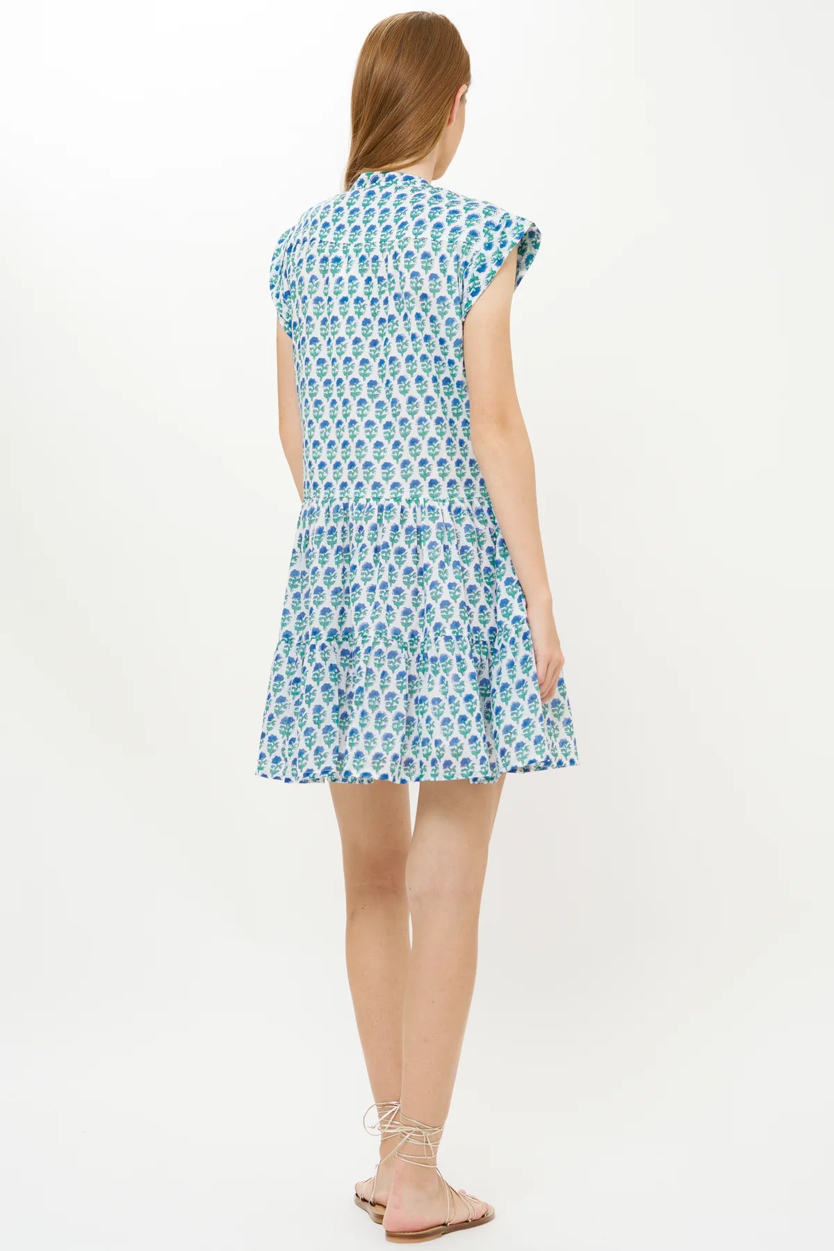 Roll Sleeve Dress | Boti Blue