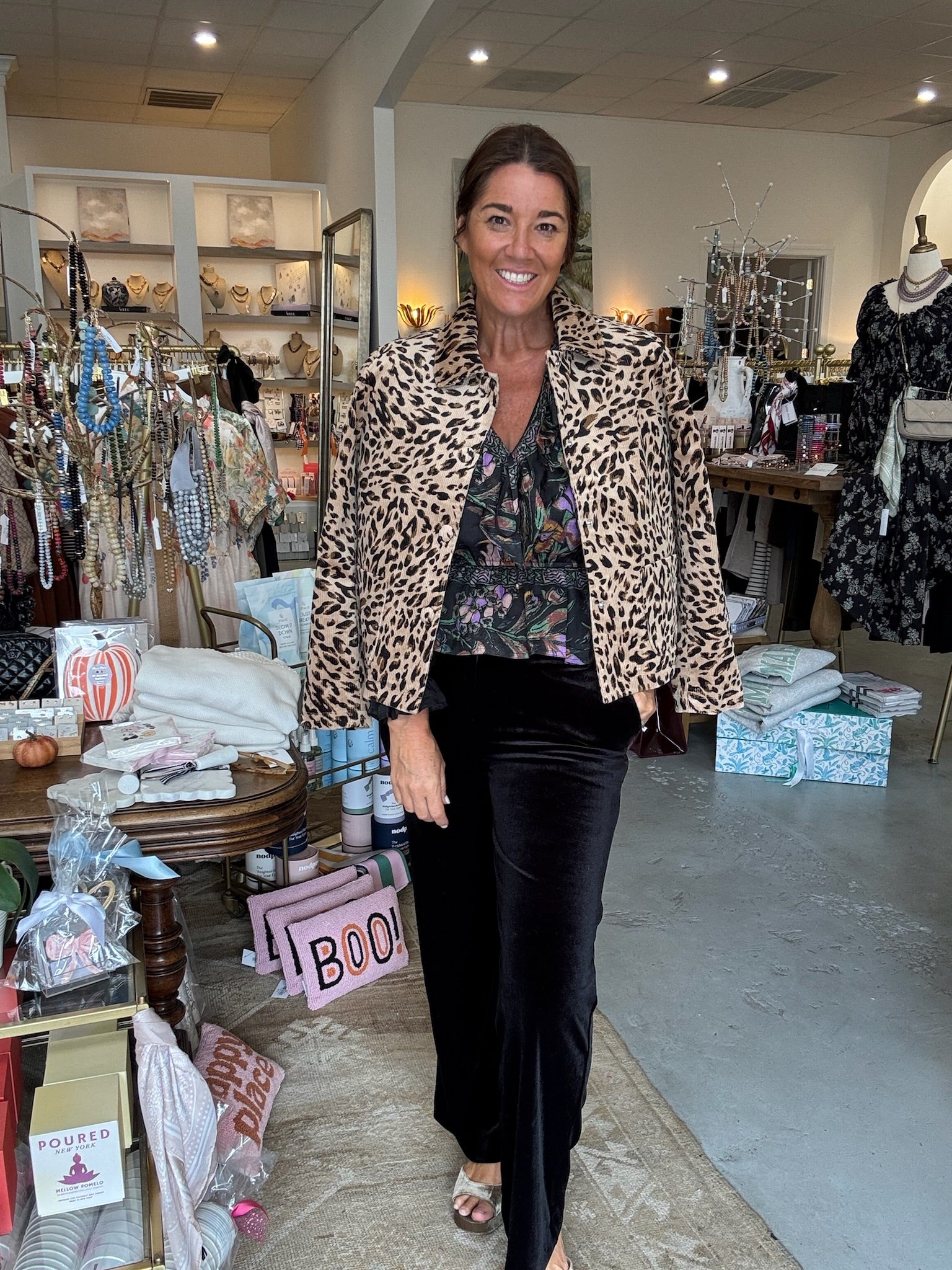 Leopard Corduroy Jacket