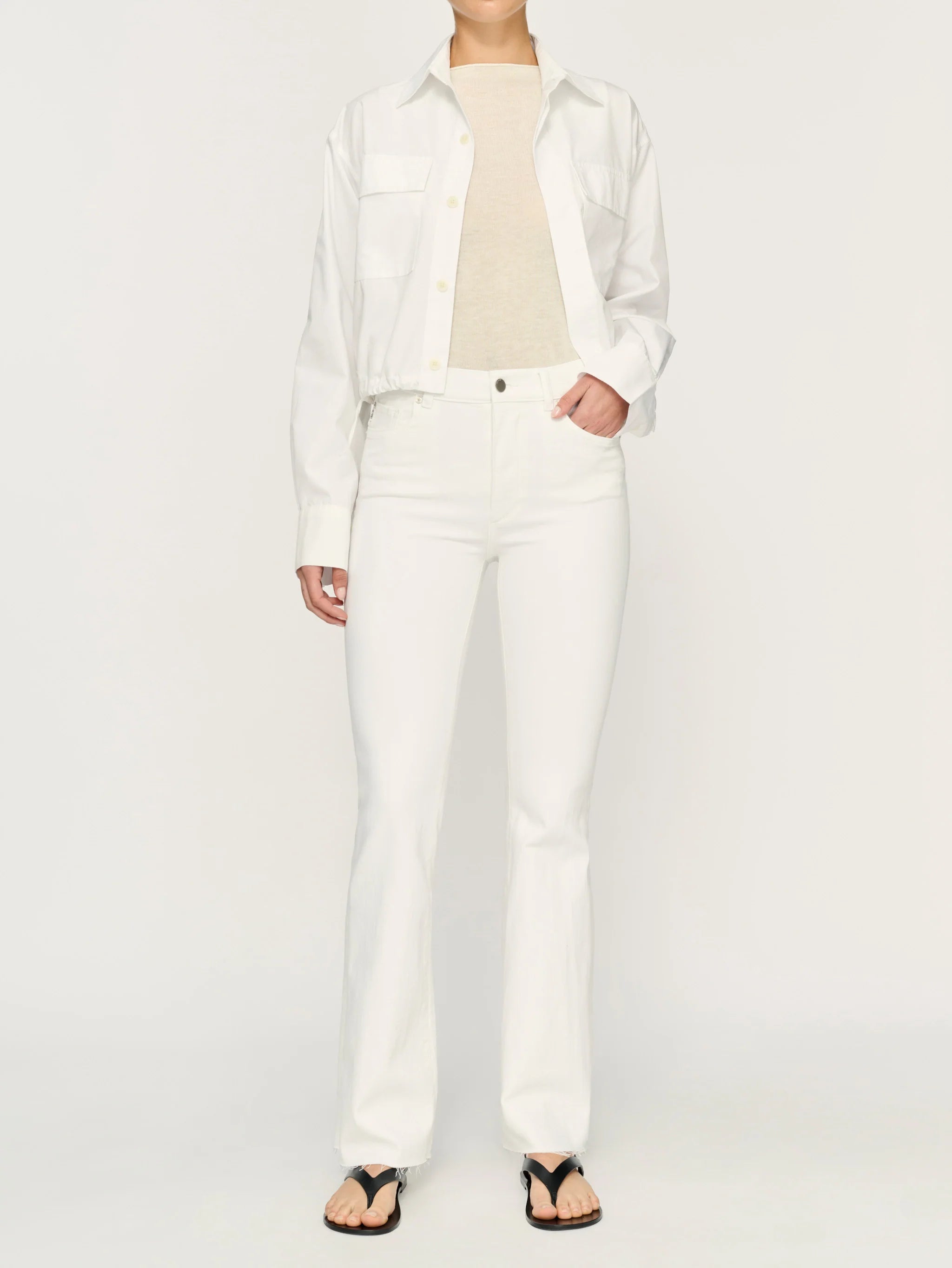 Bridget High Rise Boot 31.5" White