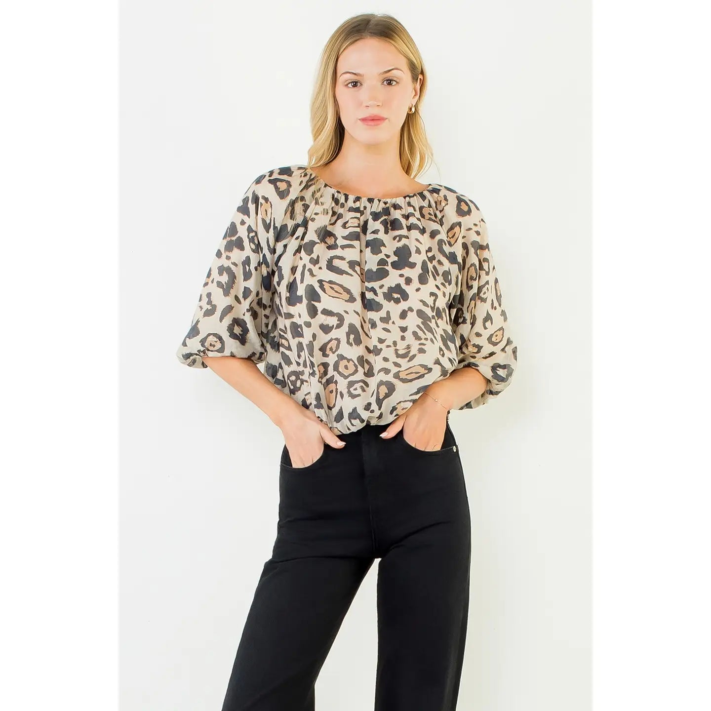 Allie Animal Print Blouse