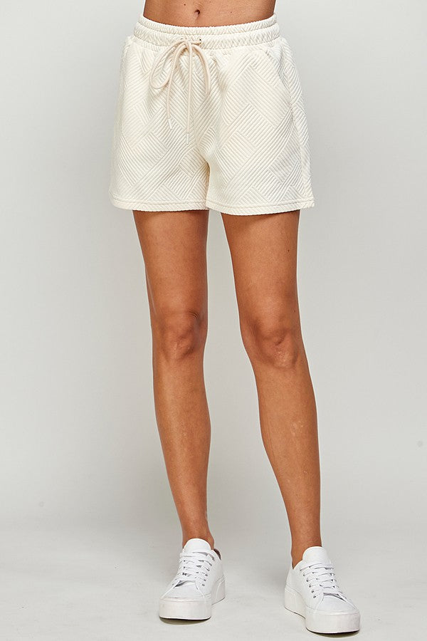 Textured Shorts Cream