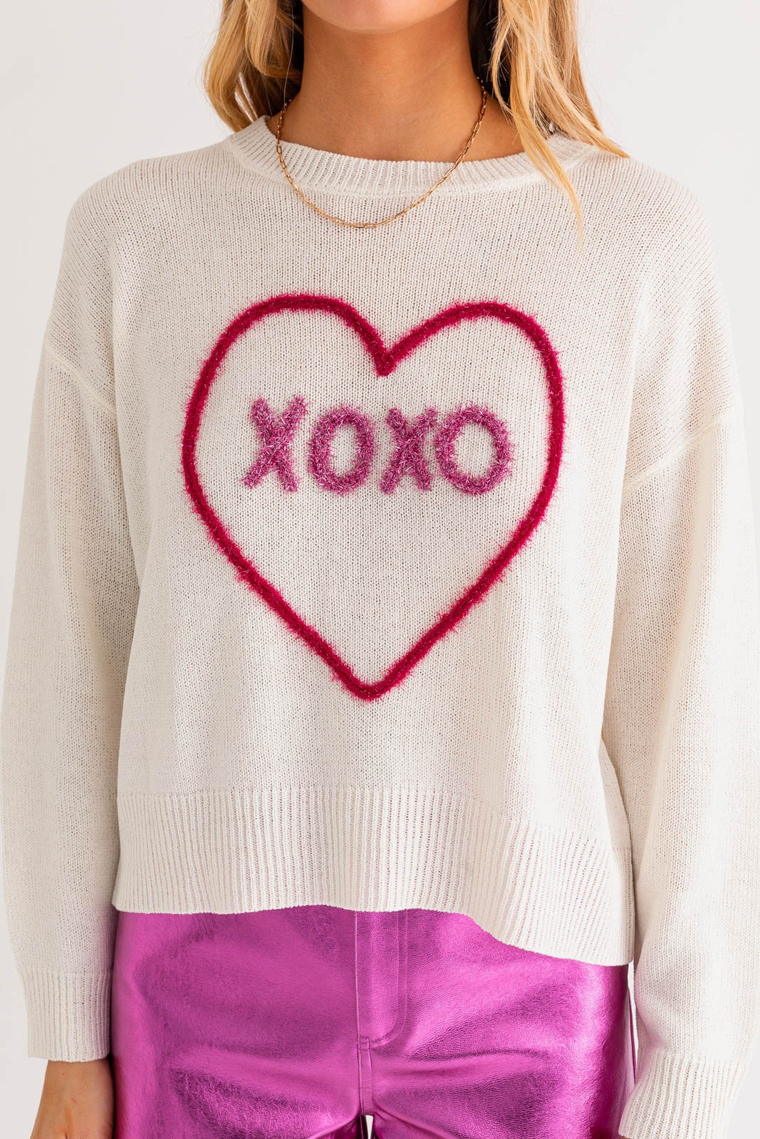 XOXO Pullover Lightweight Sweater
