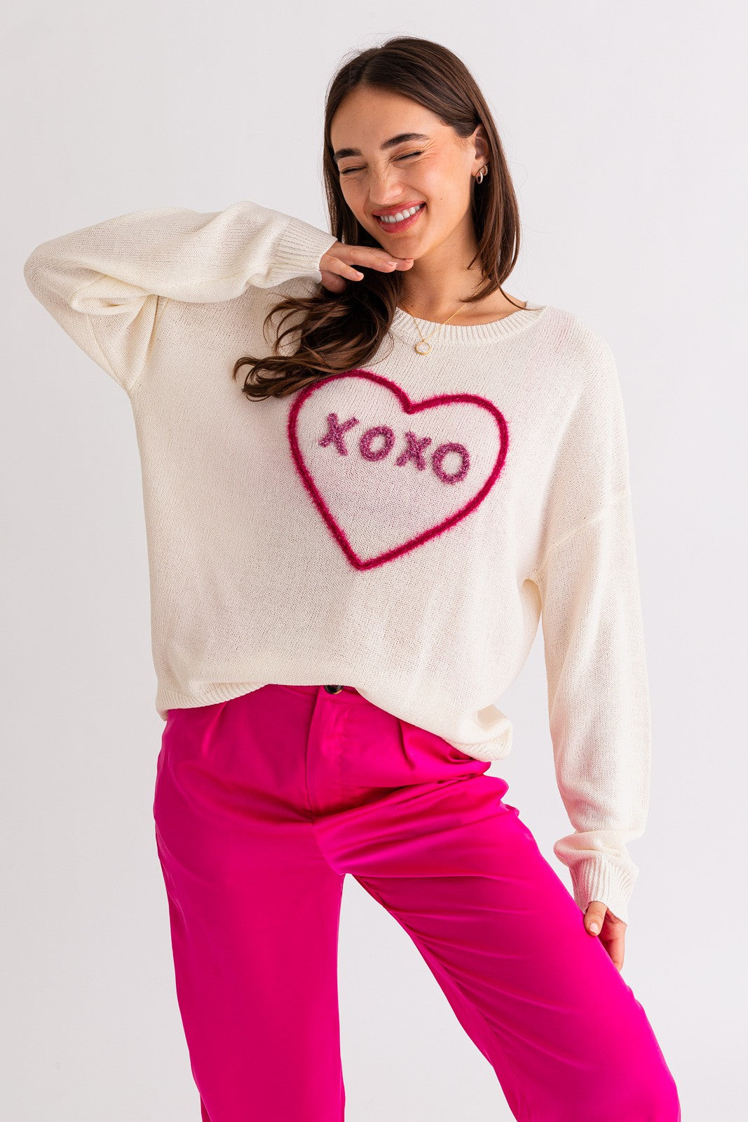 XOXO Pullover Lightweight Sweater