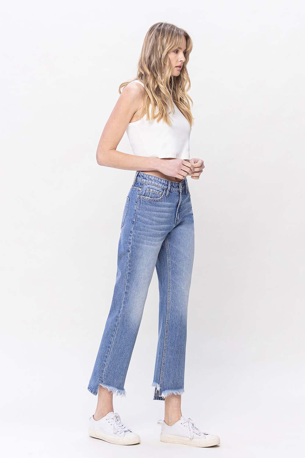 Norah High Rise Straight Jeans - Powerful