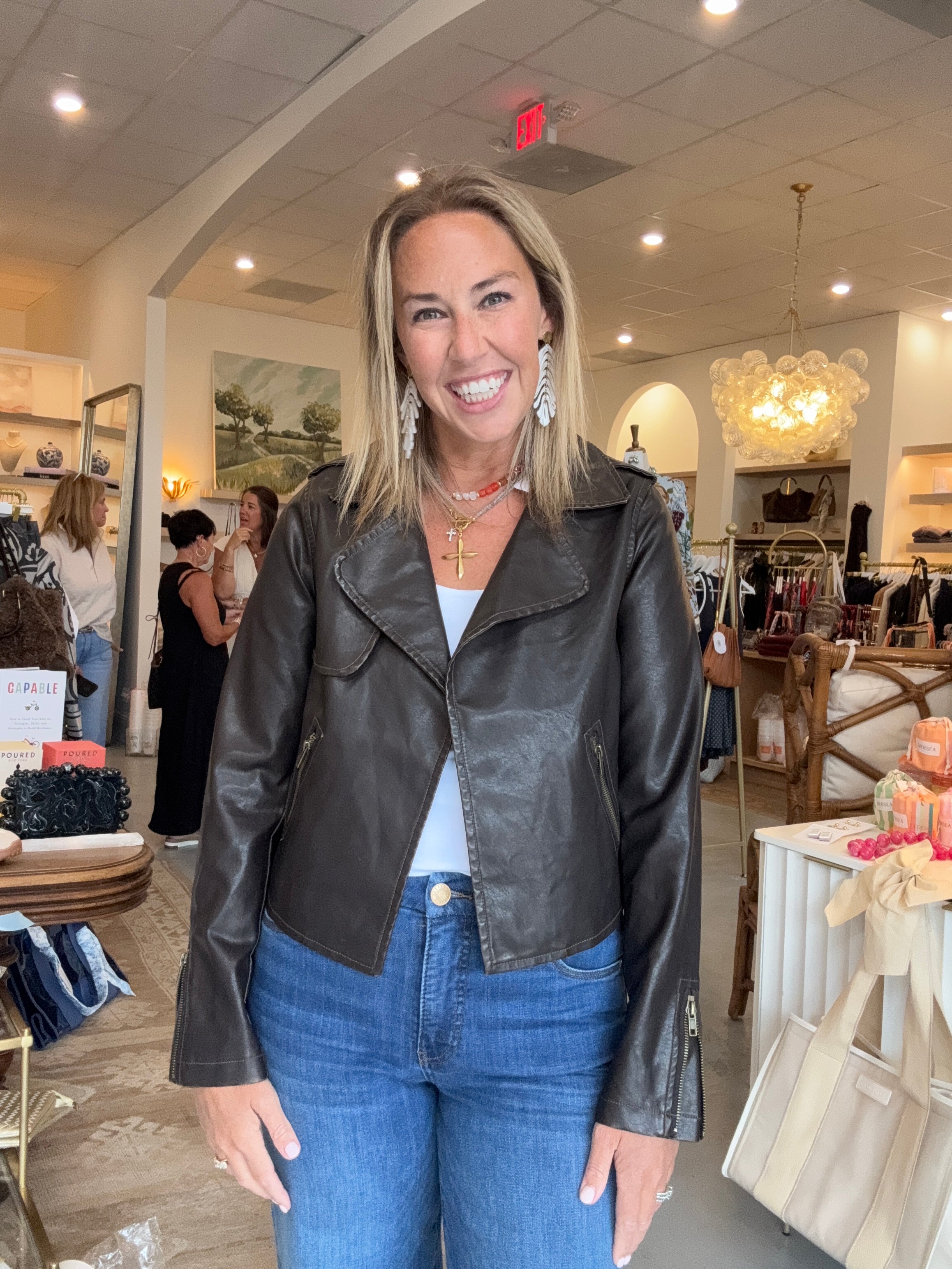 May Moto Jacket | Brown