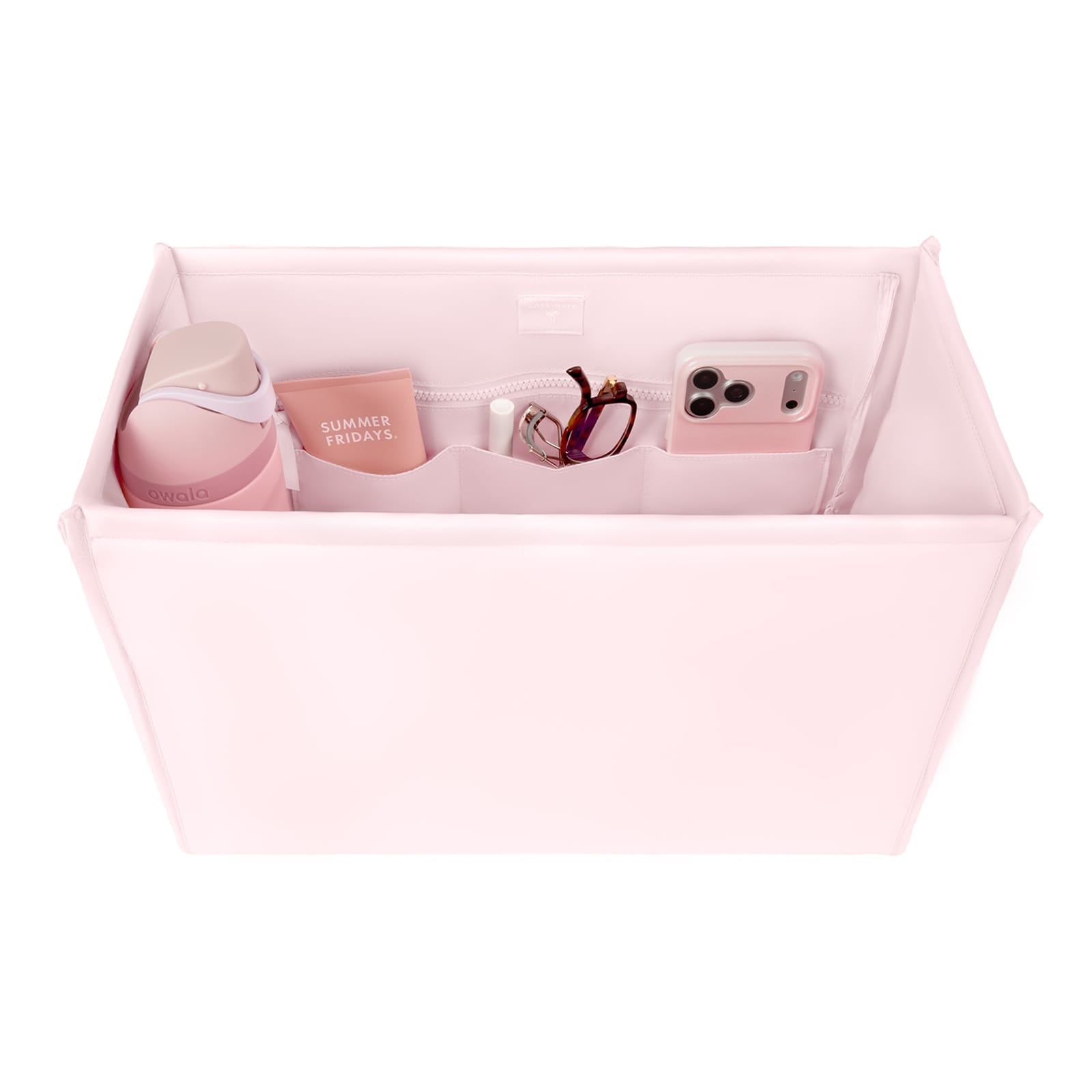 Case-Mate Ballet Pink tote bag organizer insert with multiple pockets and compartments
