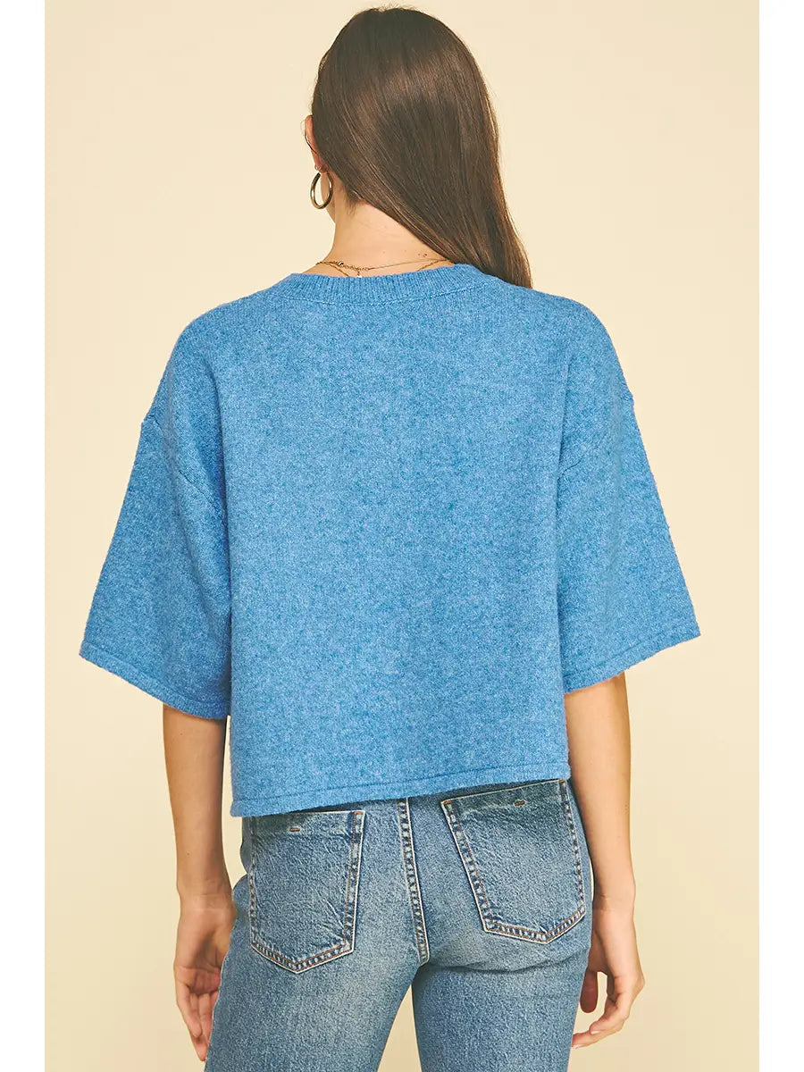 Jenny Button Down Sweater | Blue