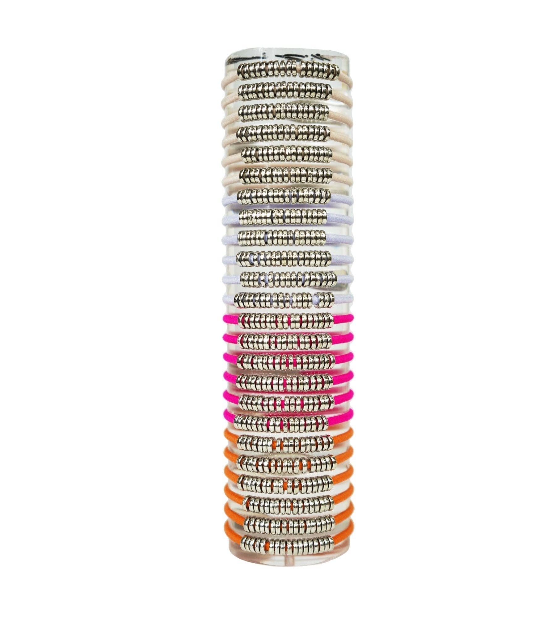 Gold Disc Hair Ties Bright Colors by Lilla