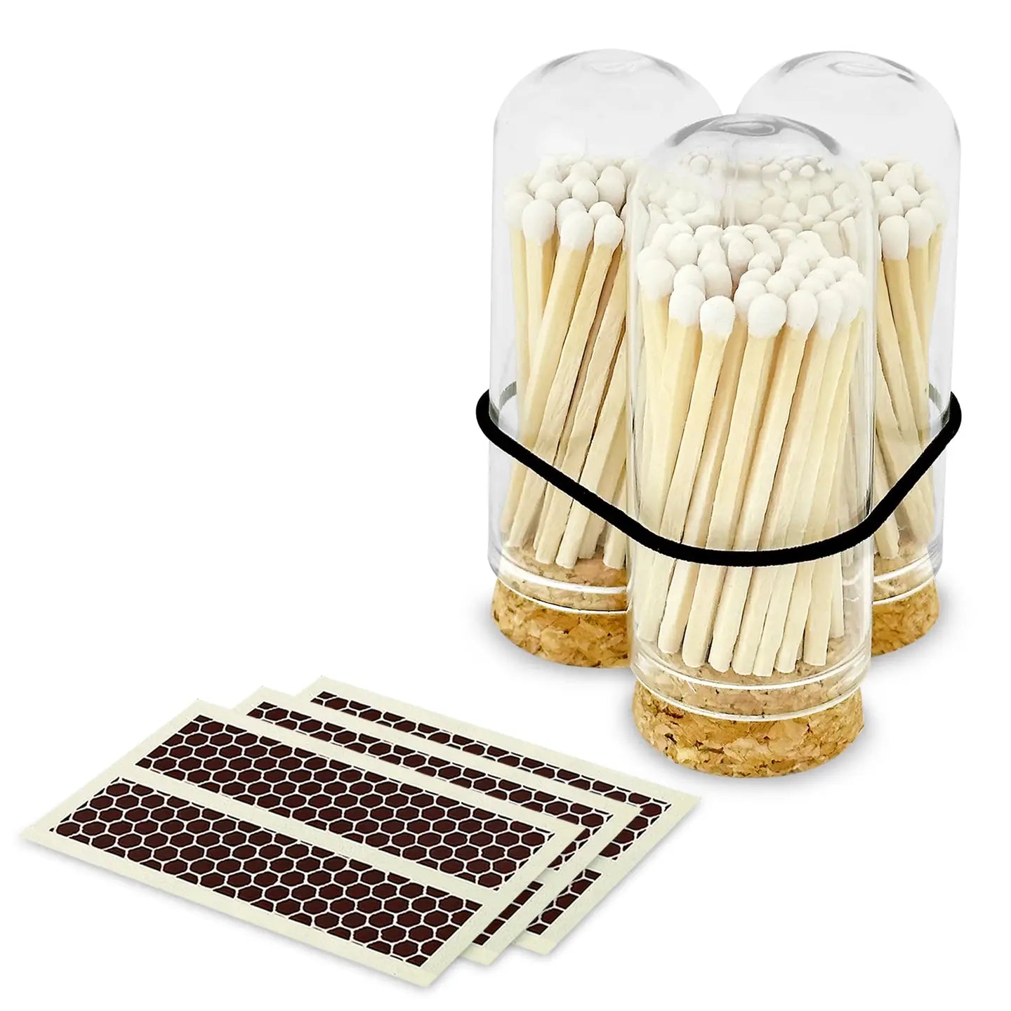 2" Matches + Mini Cloche + Striker | White