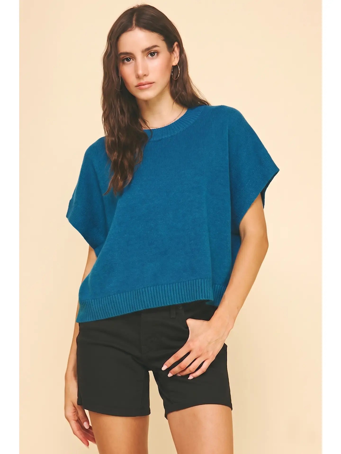 Robin Sleeveless Sweater | Teal