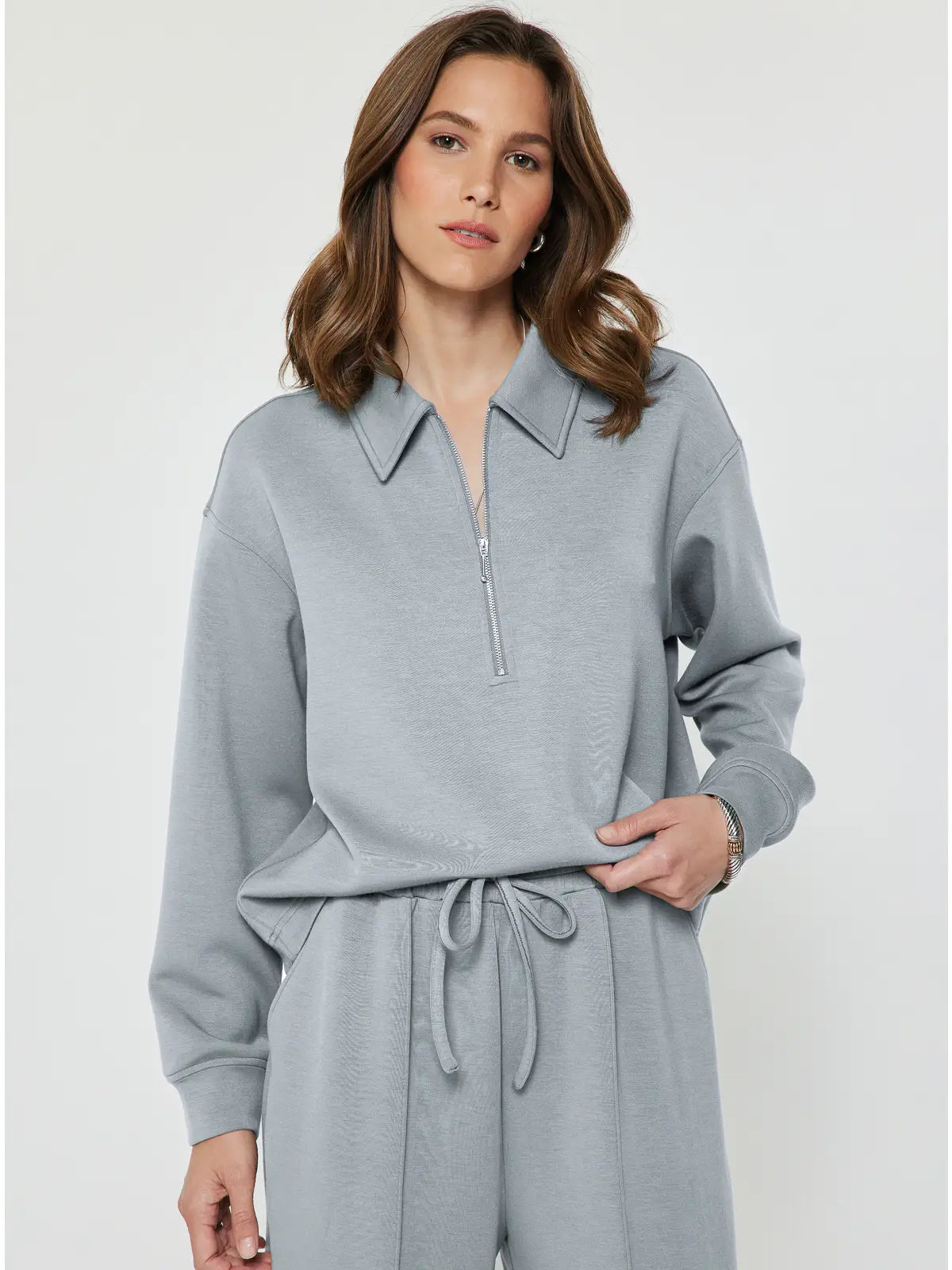 Darla Half Zip Pullover | Blue