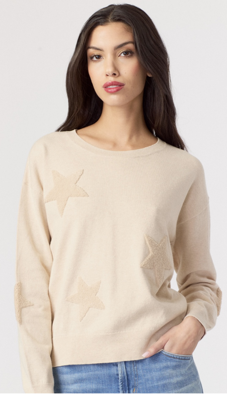 Star Sweater Tone on Tone | Latte