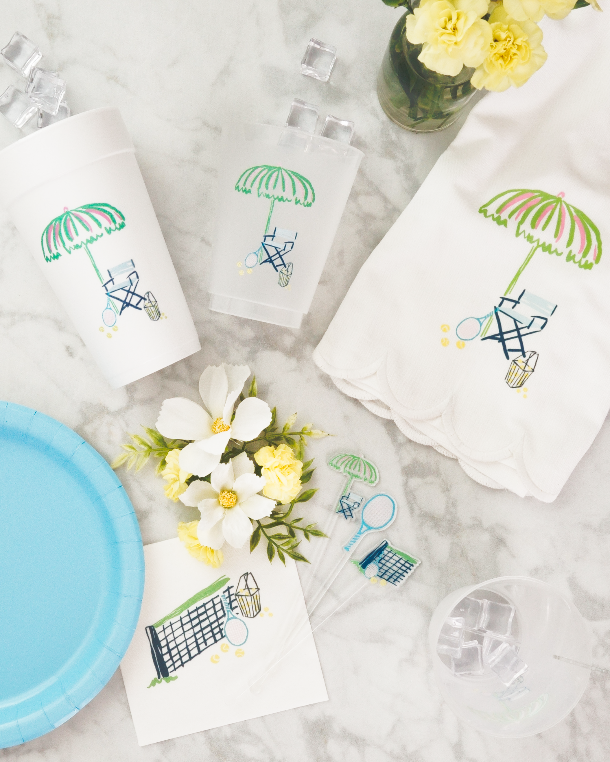 Meet Me On The Court Napkins | Set of 20 | Tennis Cocktail