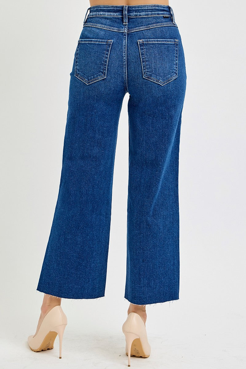Tummy Control Wide Leg | Dark Wash