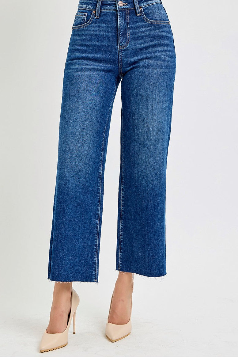 Tummy Control Wide Leg | Dark Wash
