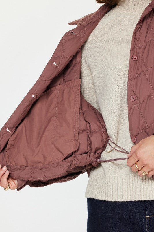 Daphne Cropped Jacket | Mauve