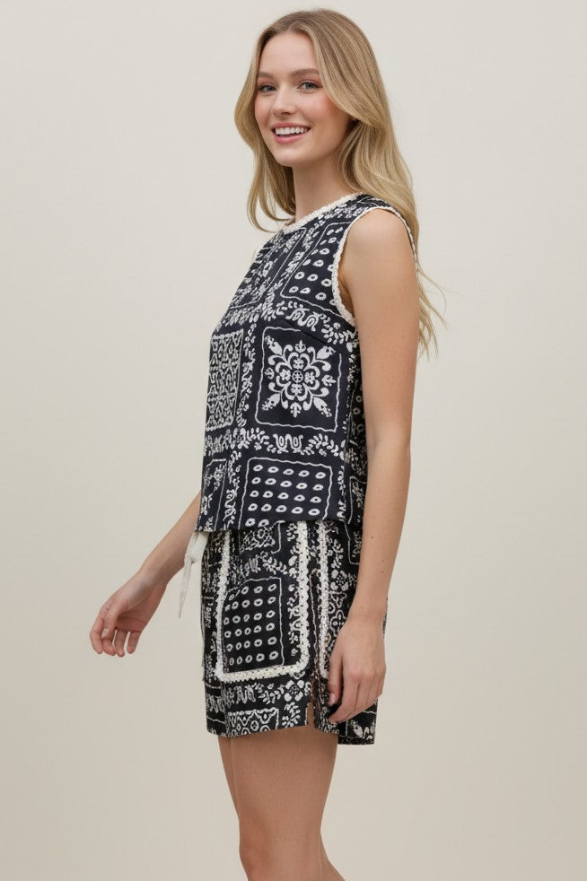 Bentley Bandana Top | Black