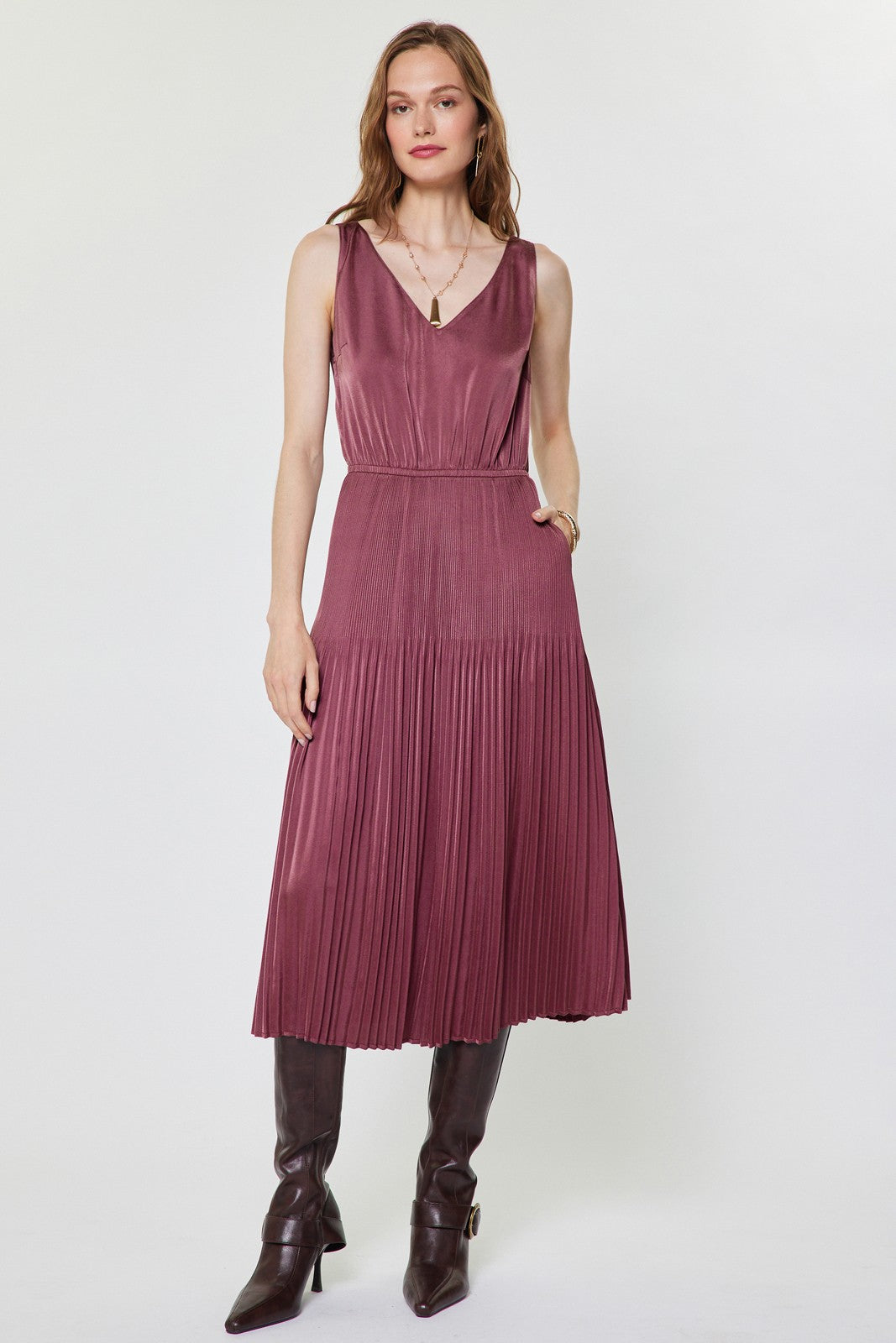 Estelle Sweater Dress | Burgundy