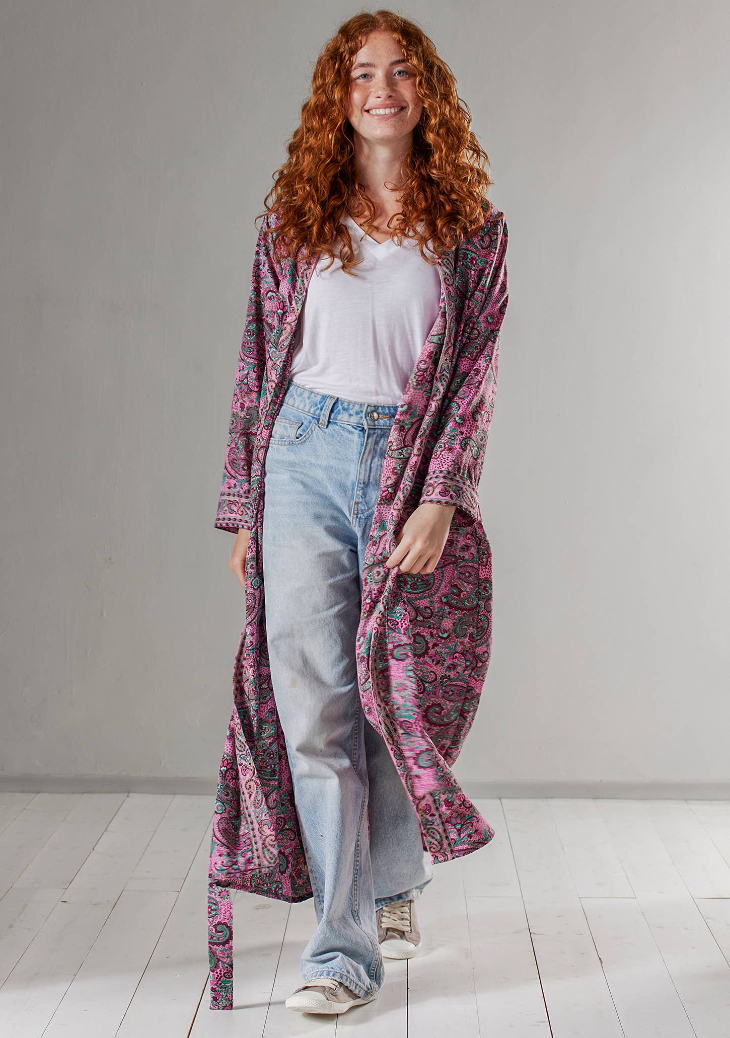 Pink Paisley Kimono