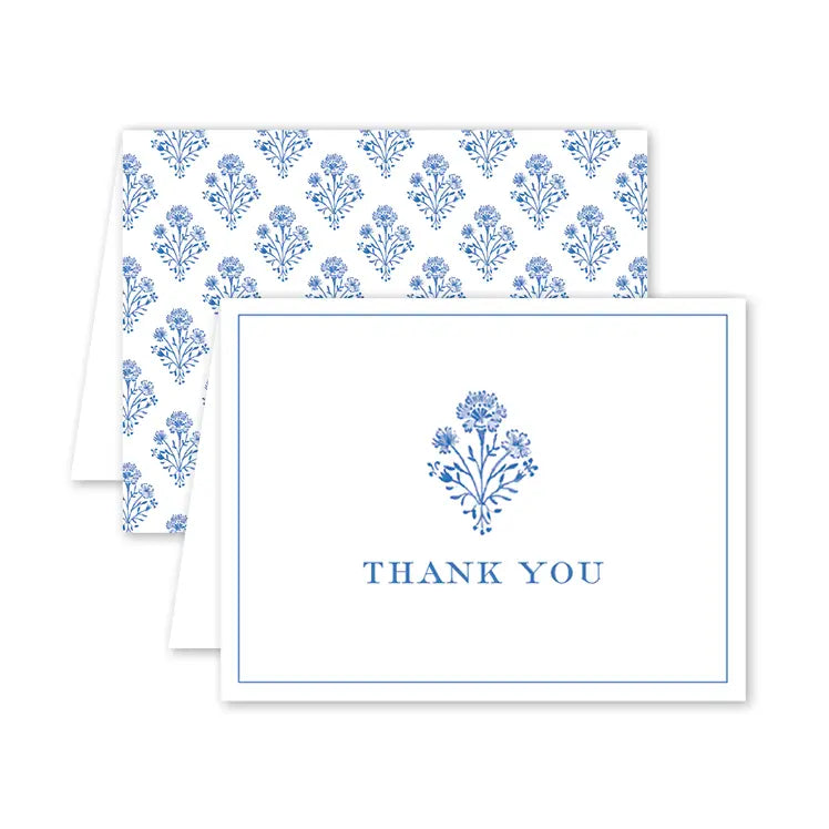 Chinoiserie Blockprint Thank You Card