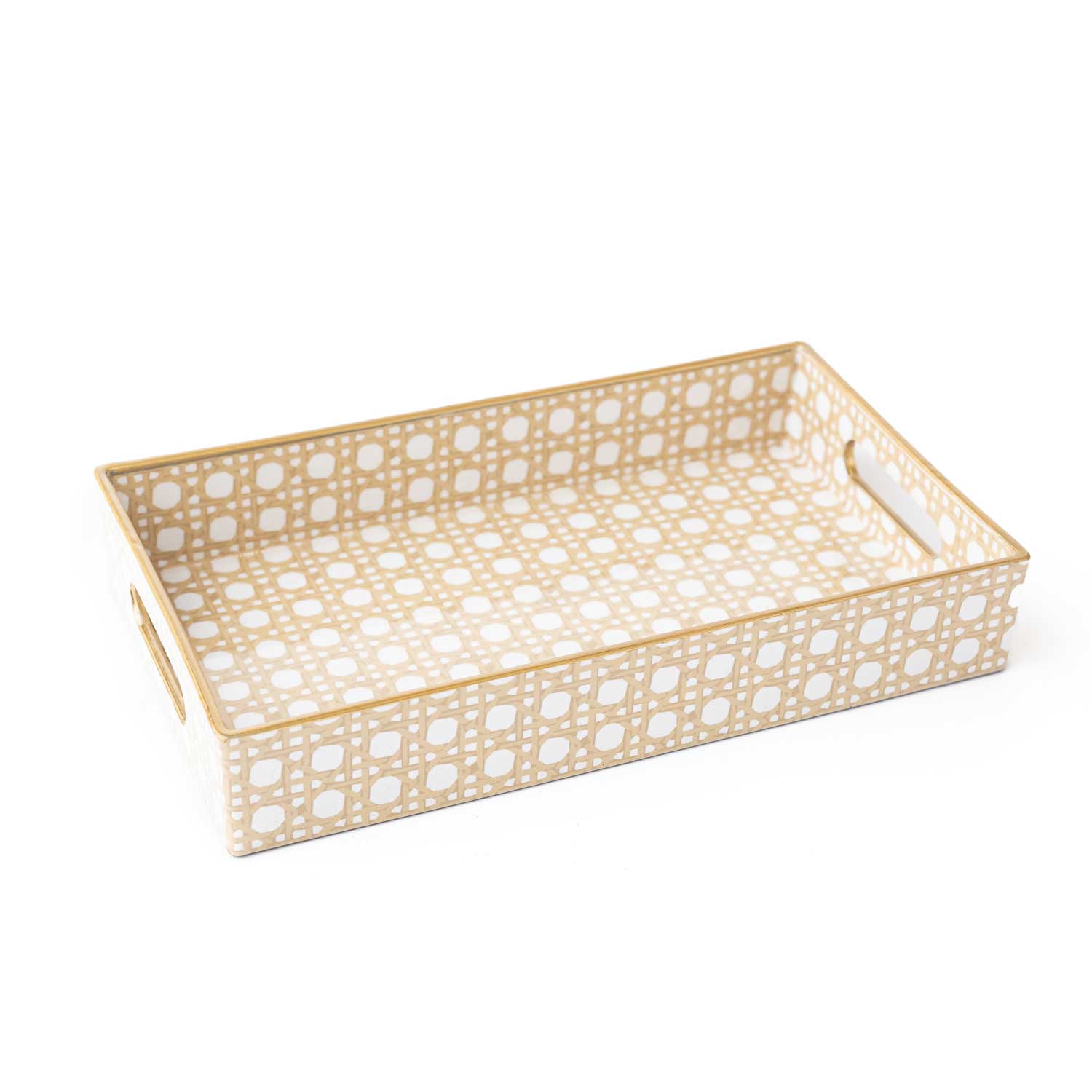 Vanity Tray |Tan Cane Resin