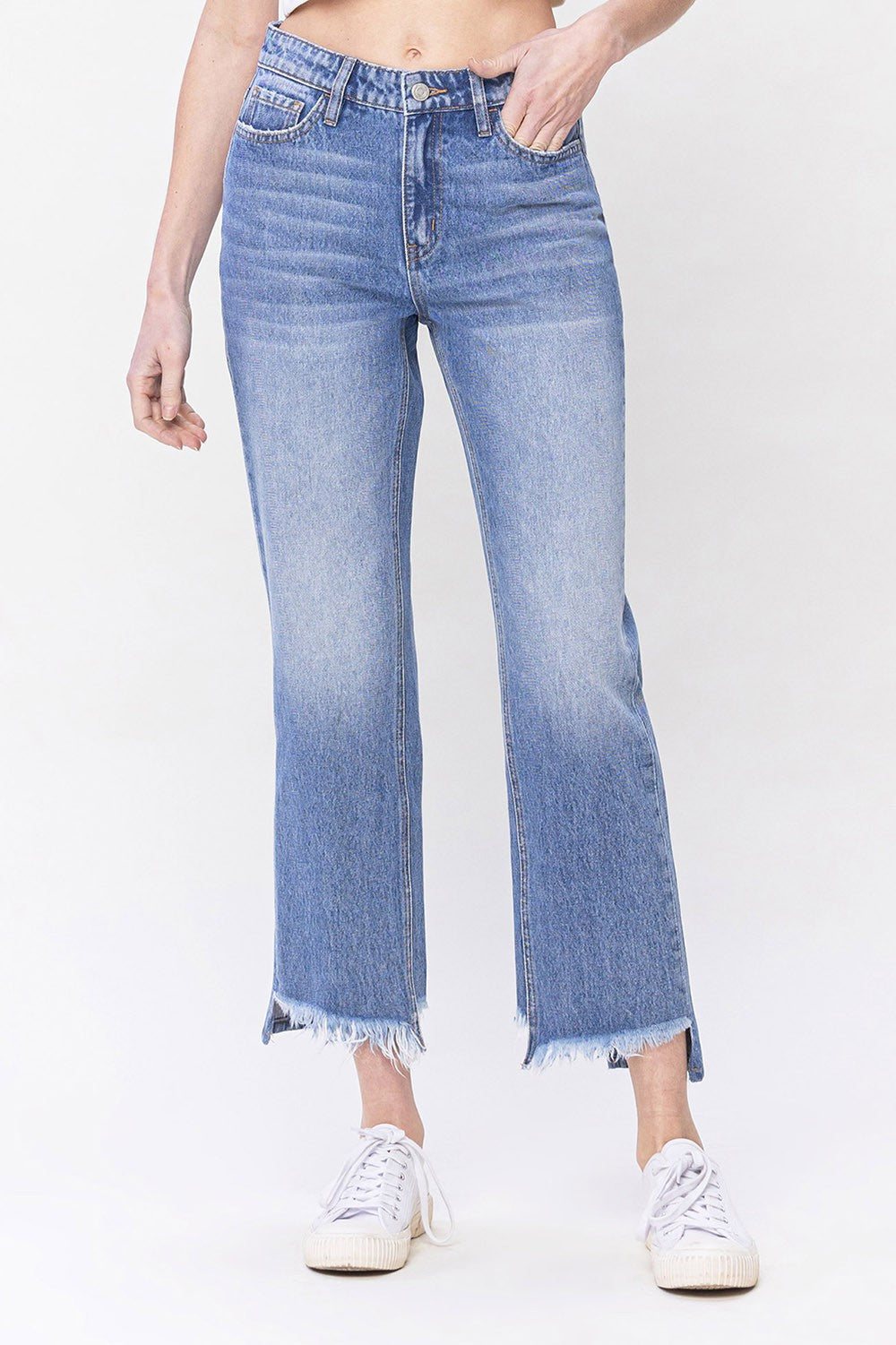 Norah High Rise Straight Jeans - Powerful