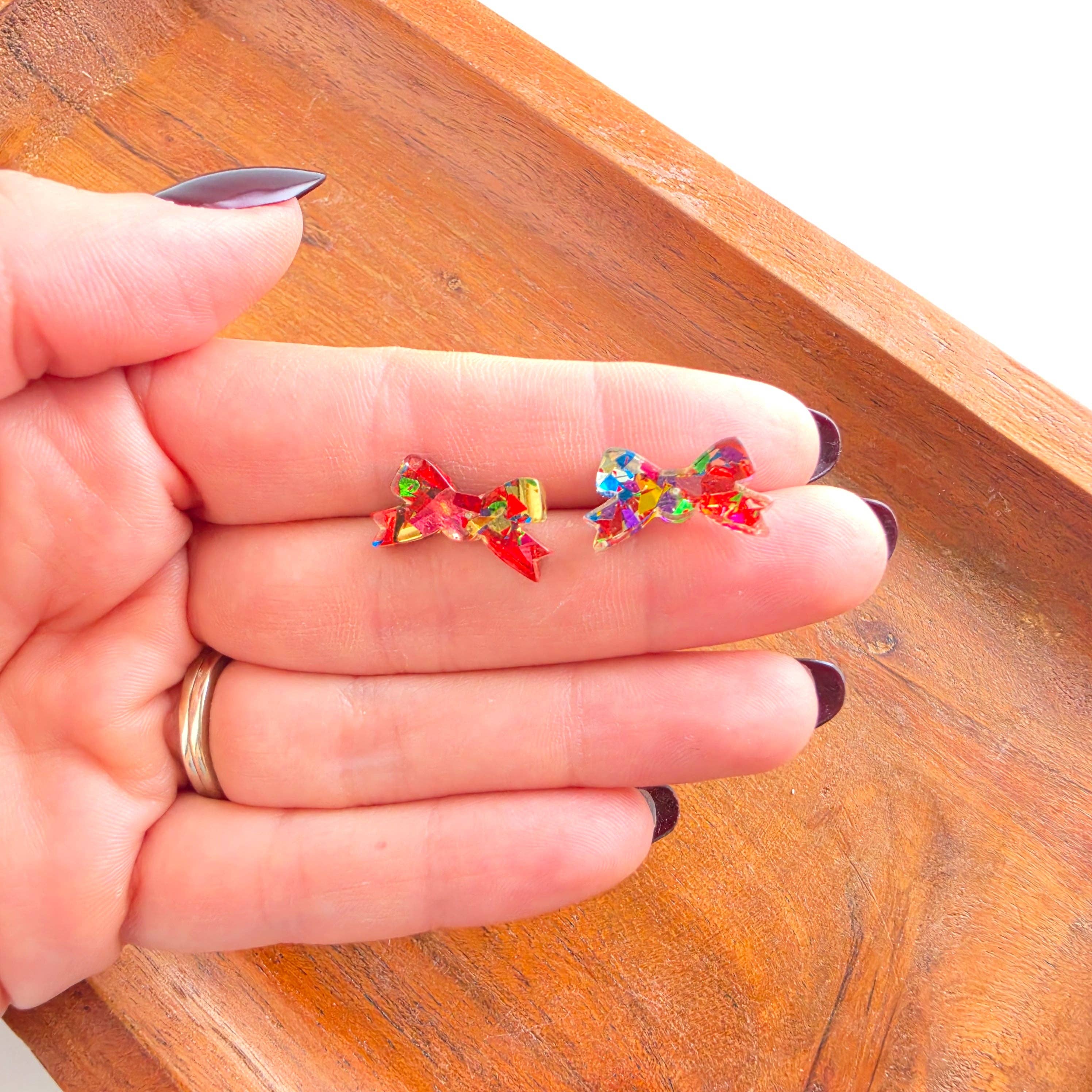 Noelle Bow Studs