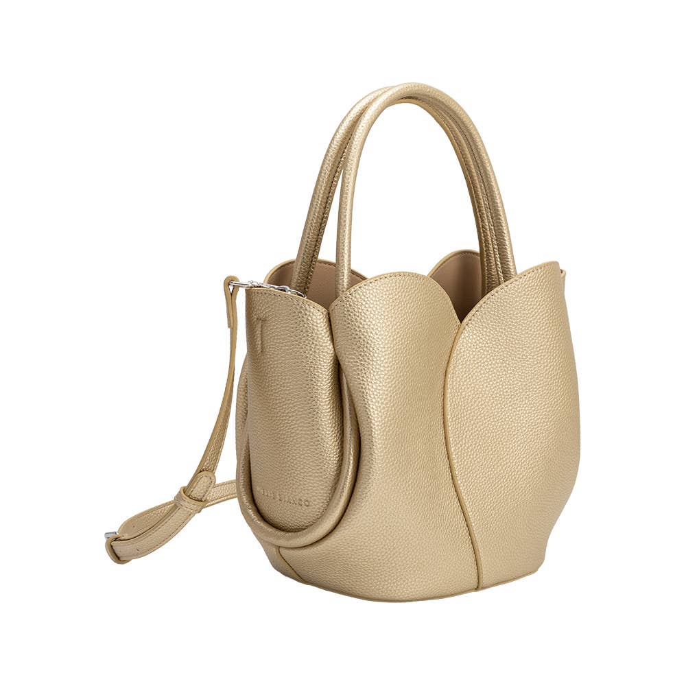 Tulip Vegan Leather Tote | Gold