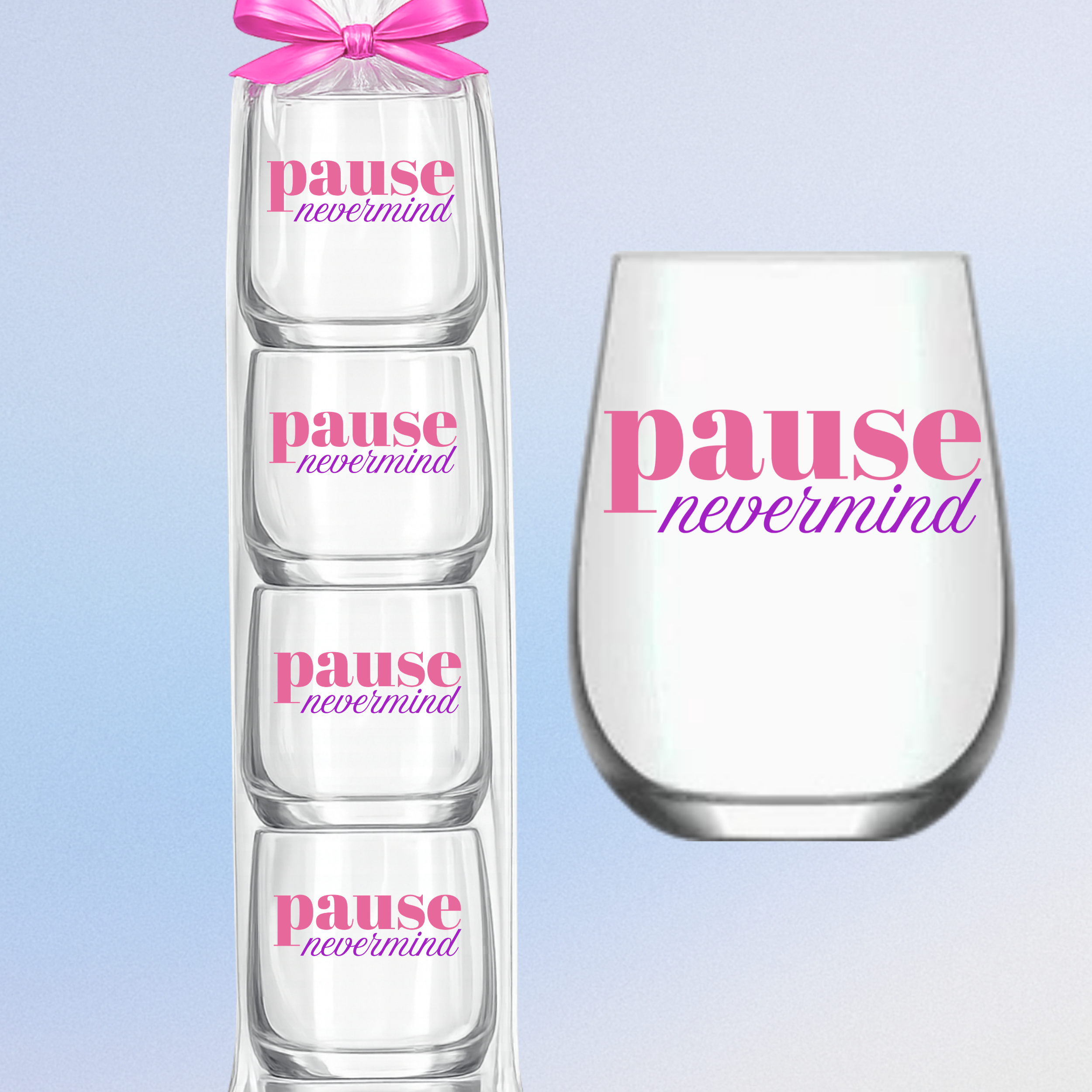 Mahjong Stemless Glasses | Pause