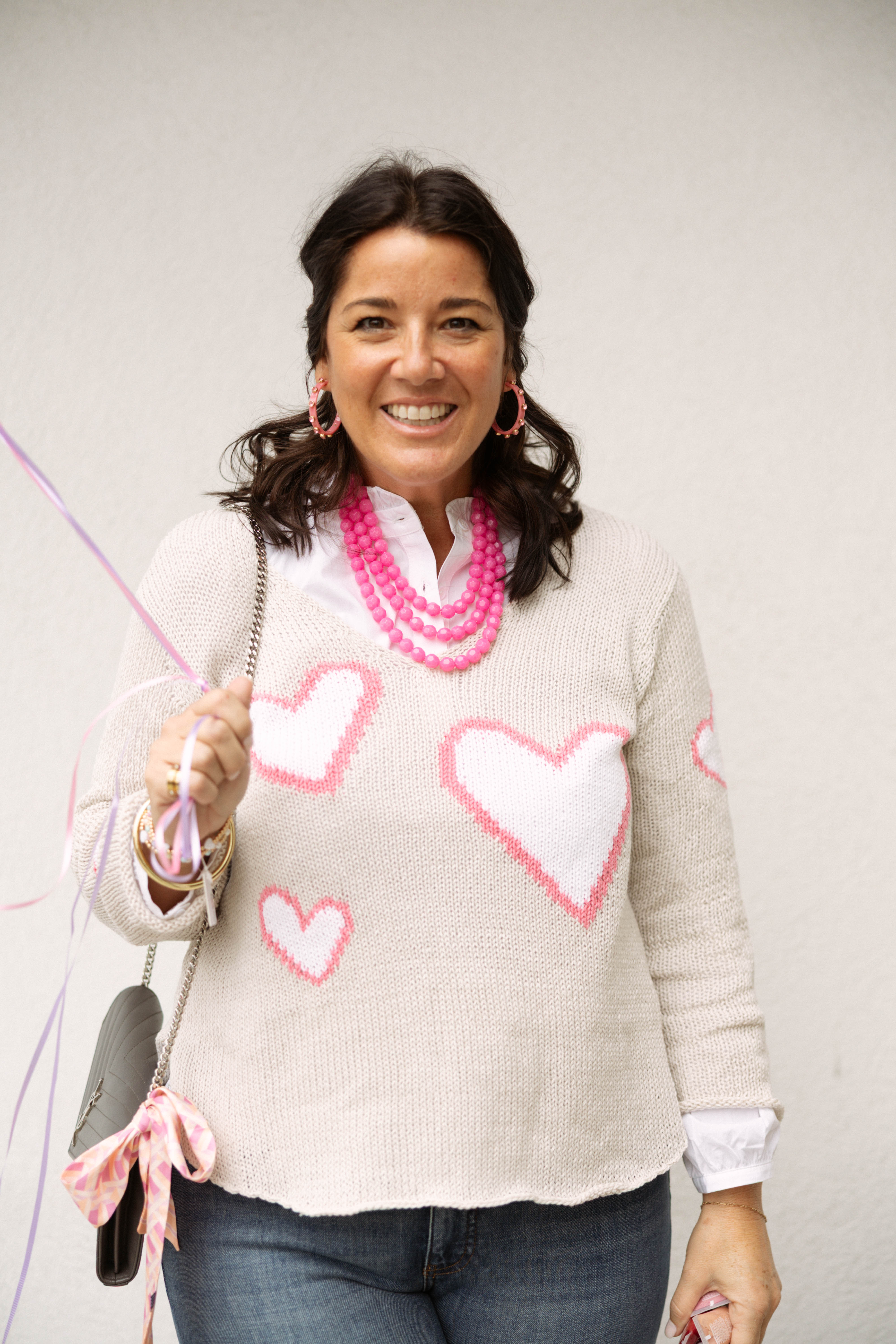 AMORE SHIRT TAIL | Cream, Pink