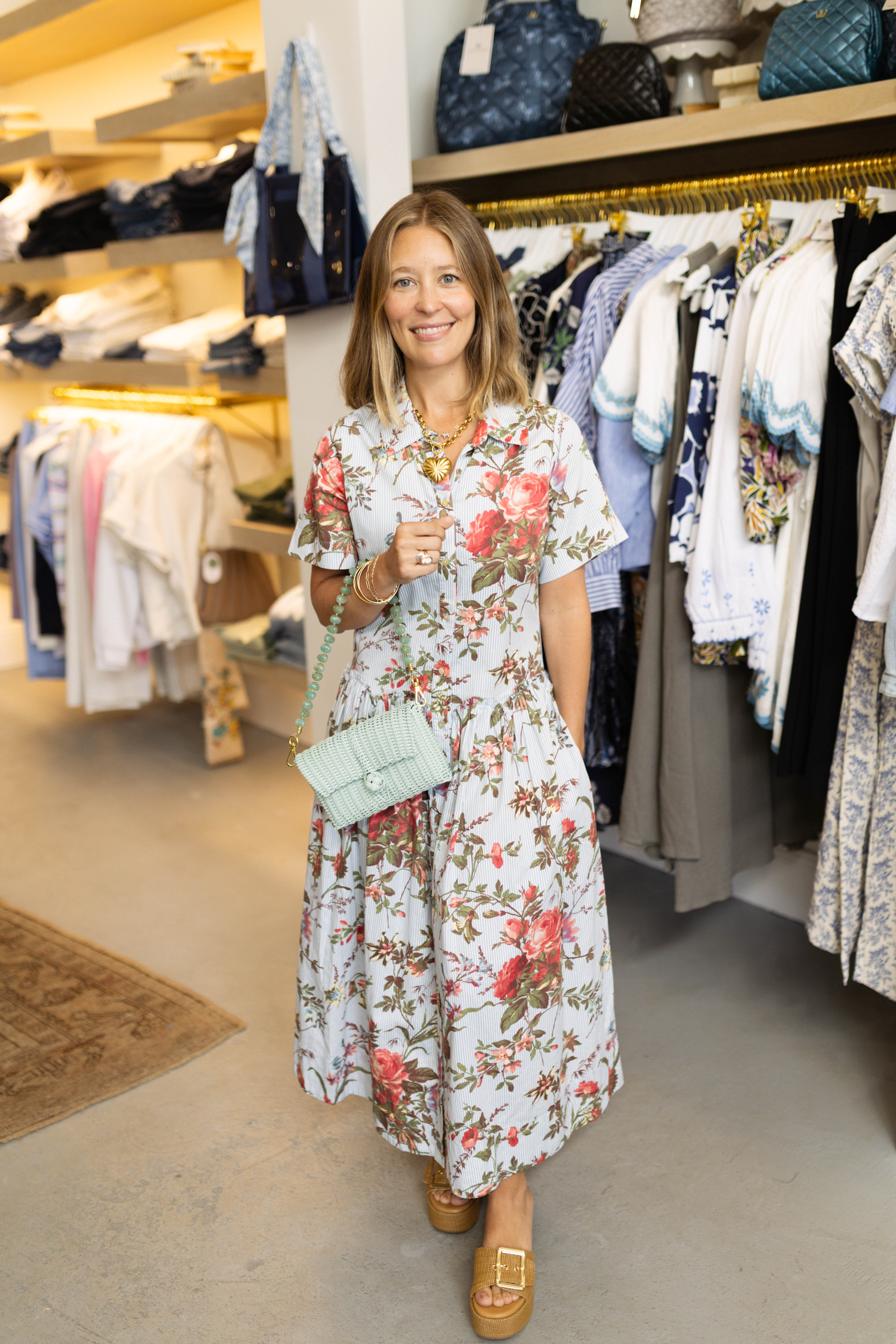 Drew Midi Dress | Battersea Floral Print