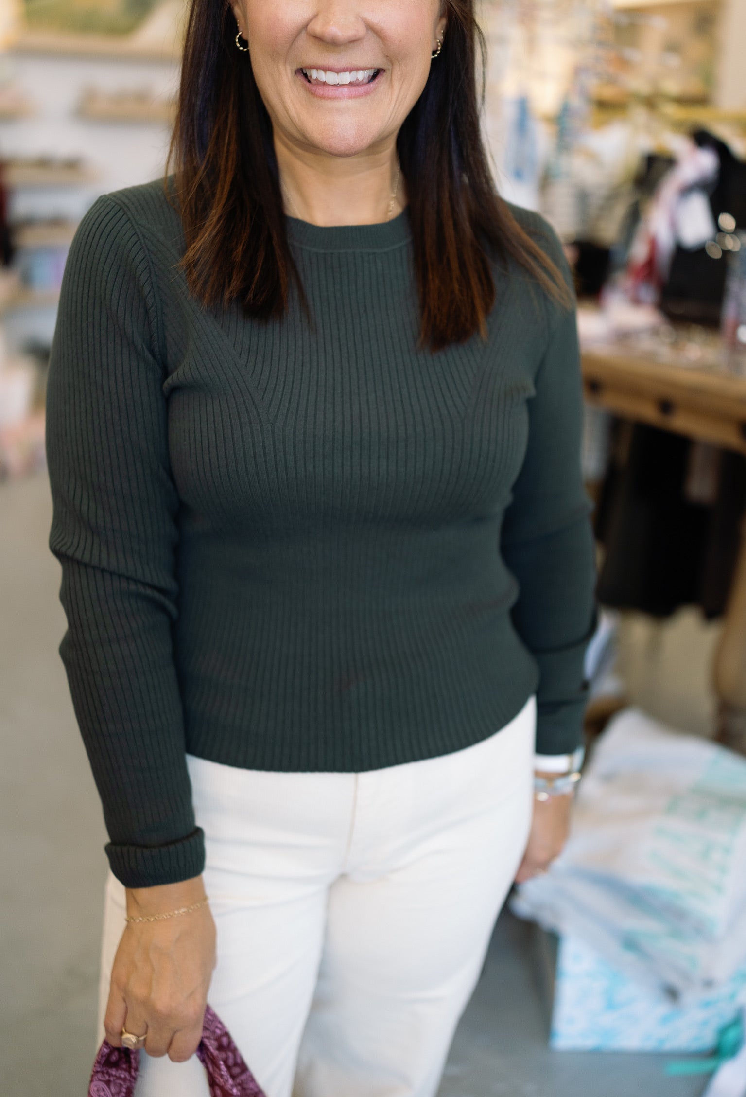 Angled Ribbed Sweater | Elm