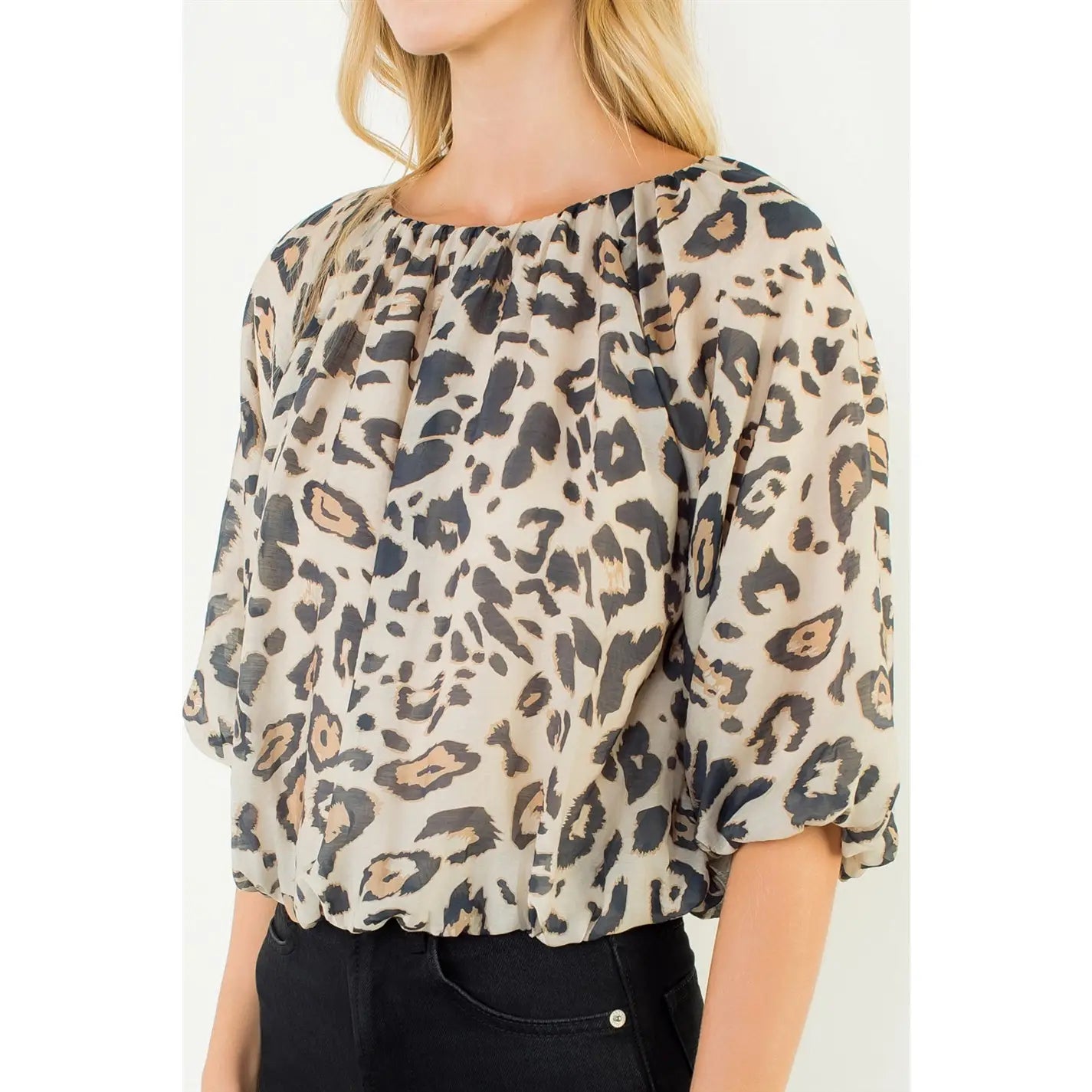 Allie Animal Print Blouse