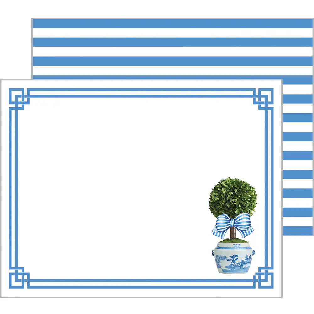 Striped Topiary Flat Notecards