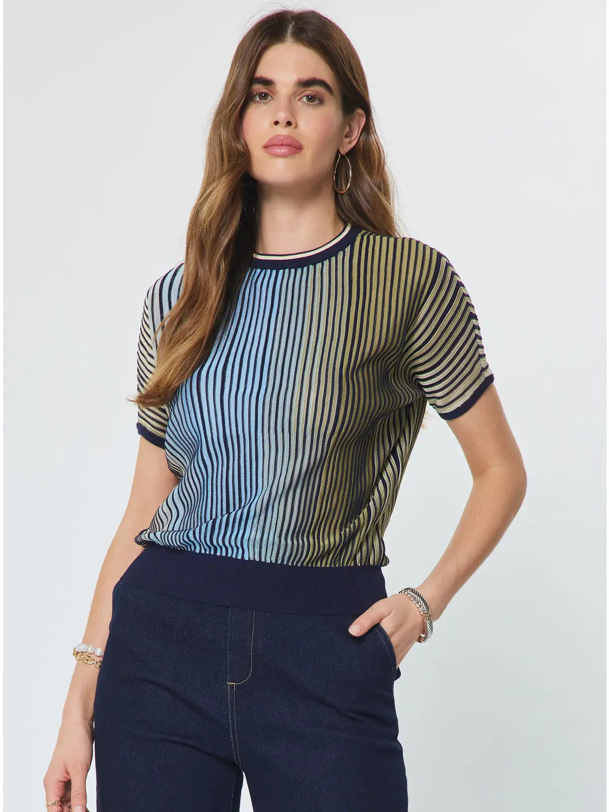 Calla Striped Knit Shirt