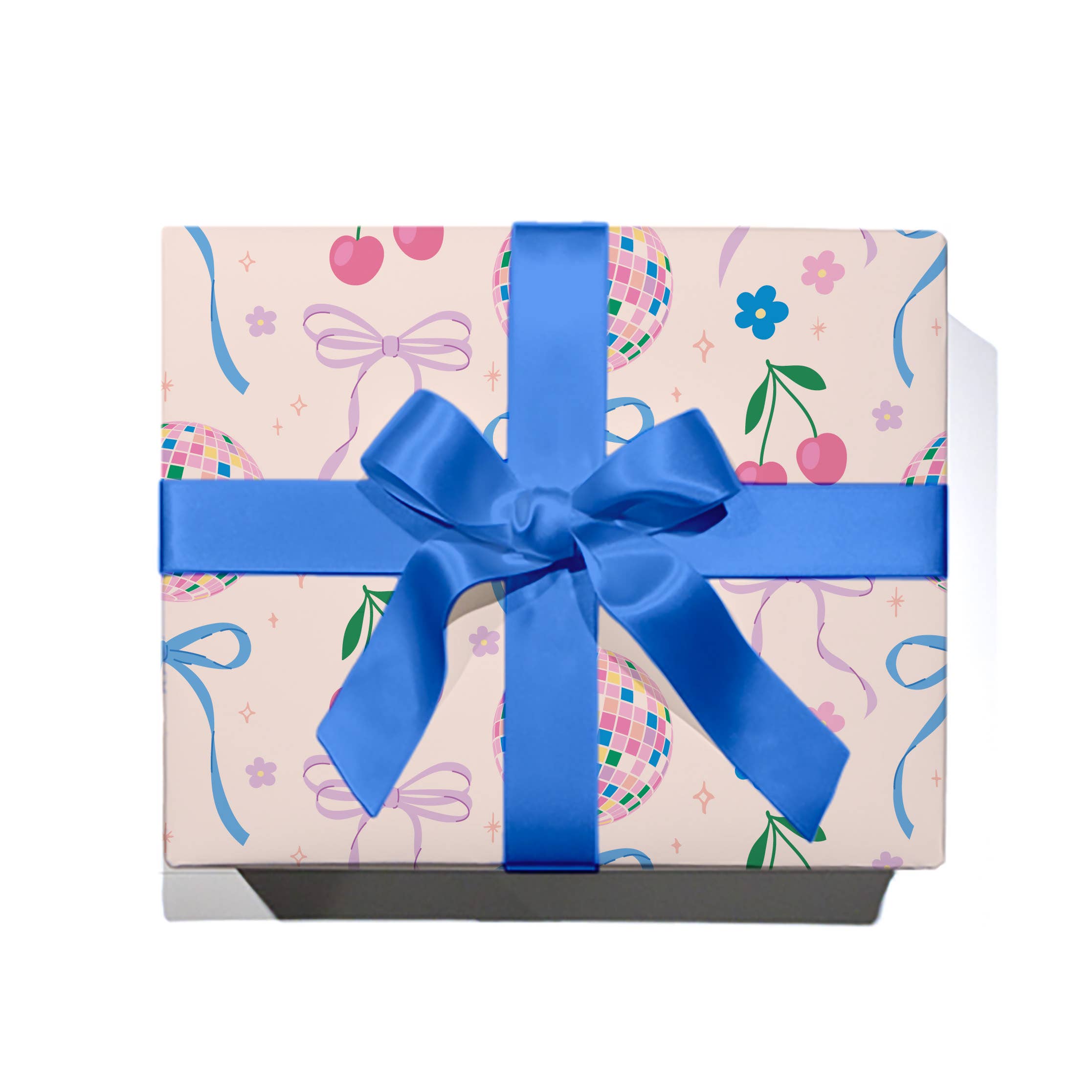 Disco Ball Bows Wrapping Paper | Roll of 3 Sheets