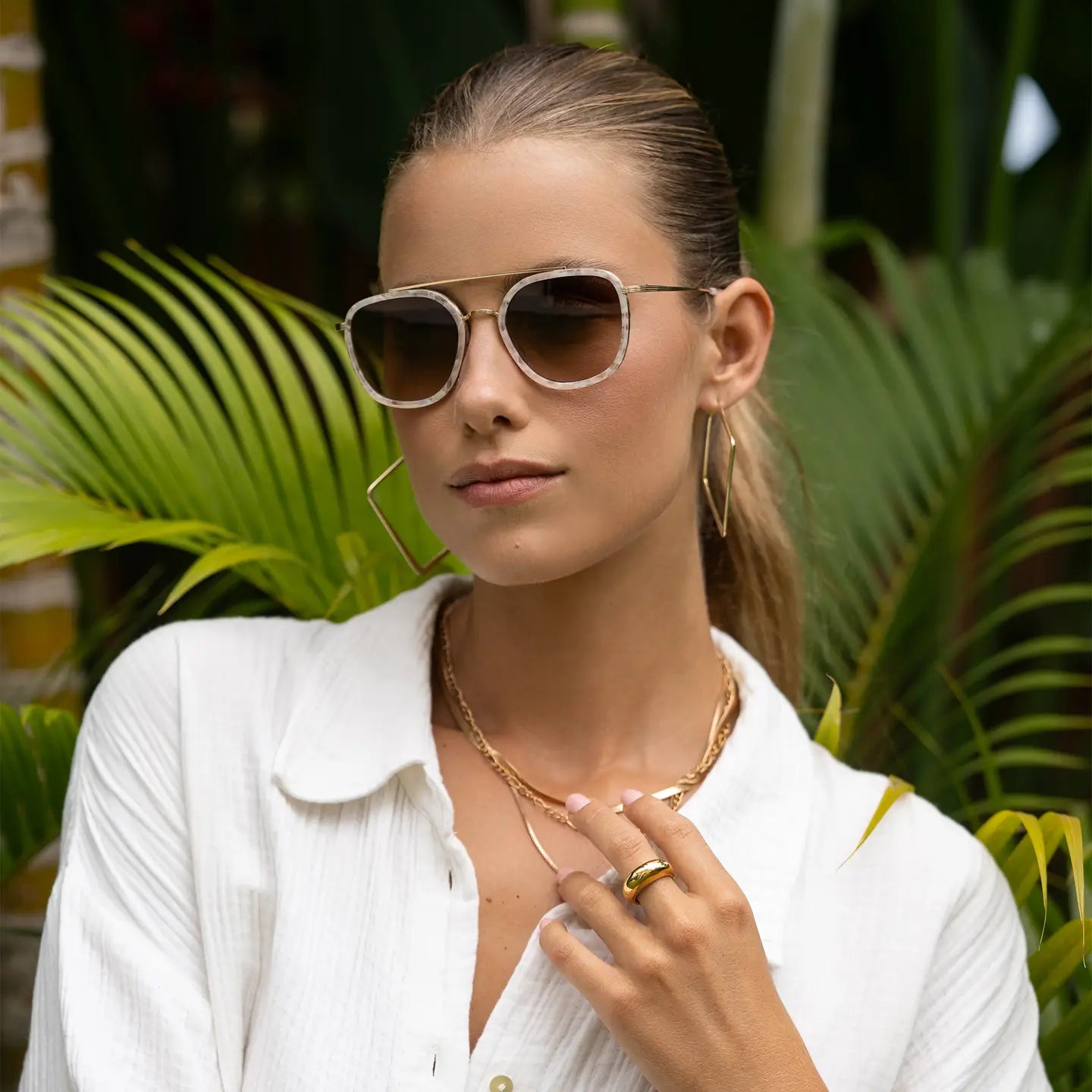 Weston Acetate Sunglasses | Light Pink