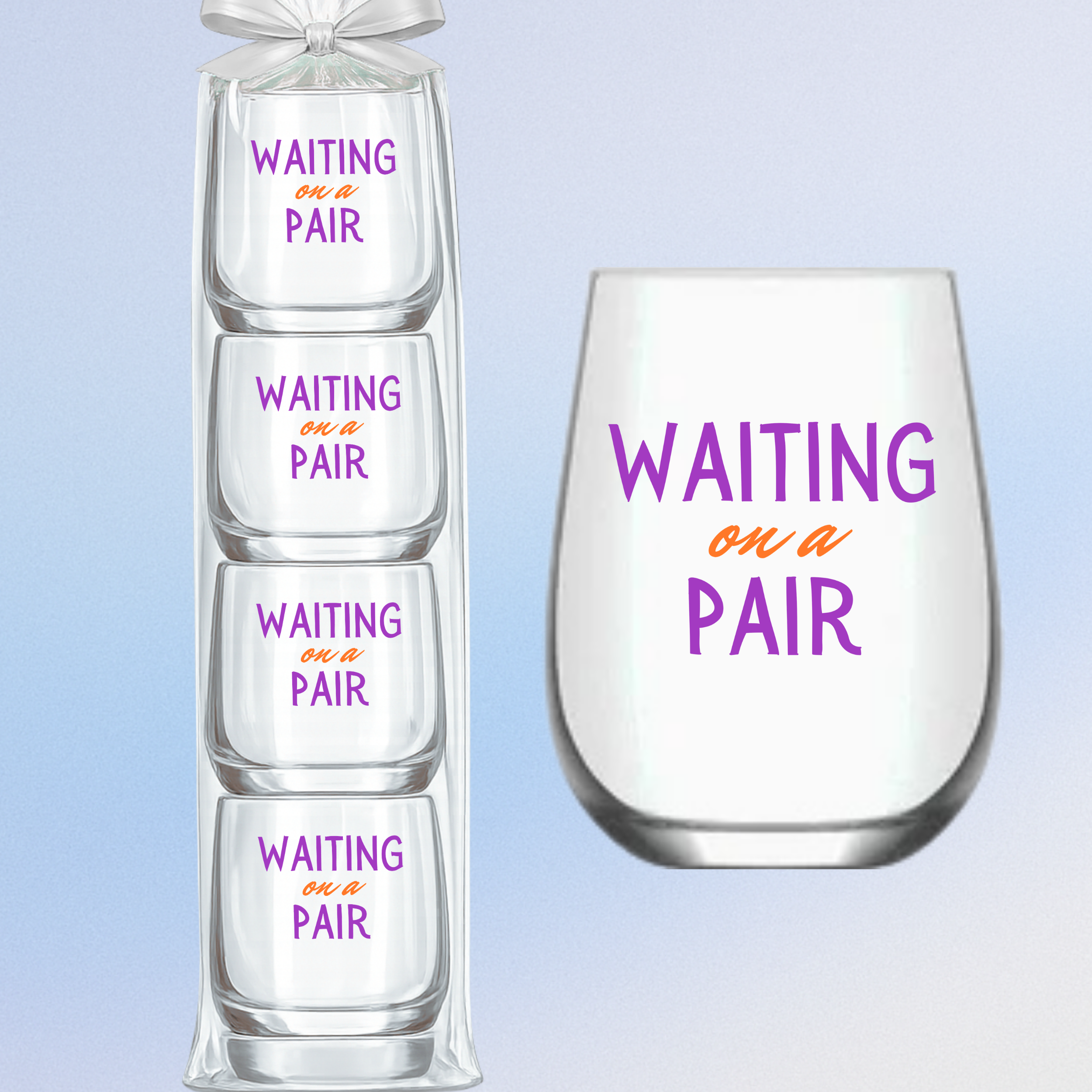 Mahjong Stemless Glasses | "Waiting on a Pair"