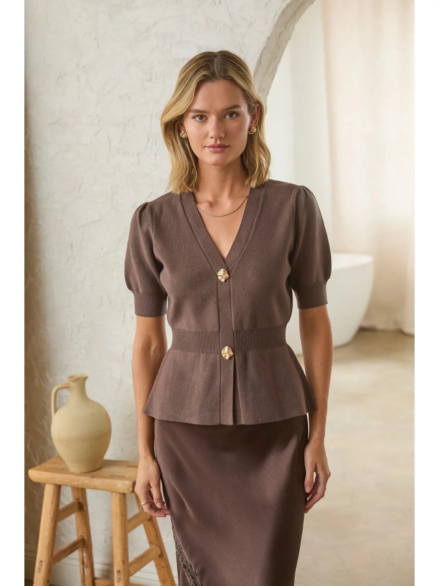 Quinn Cardigan | Brown